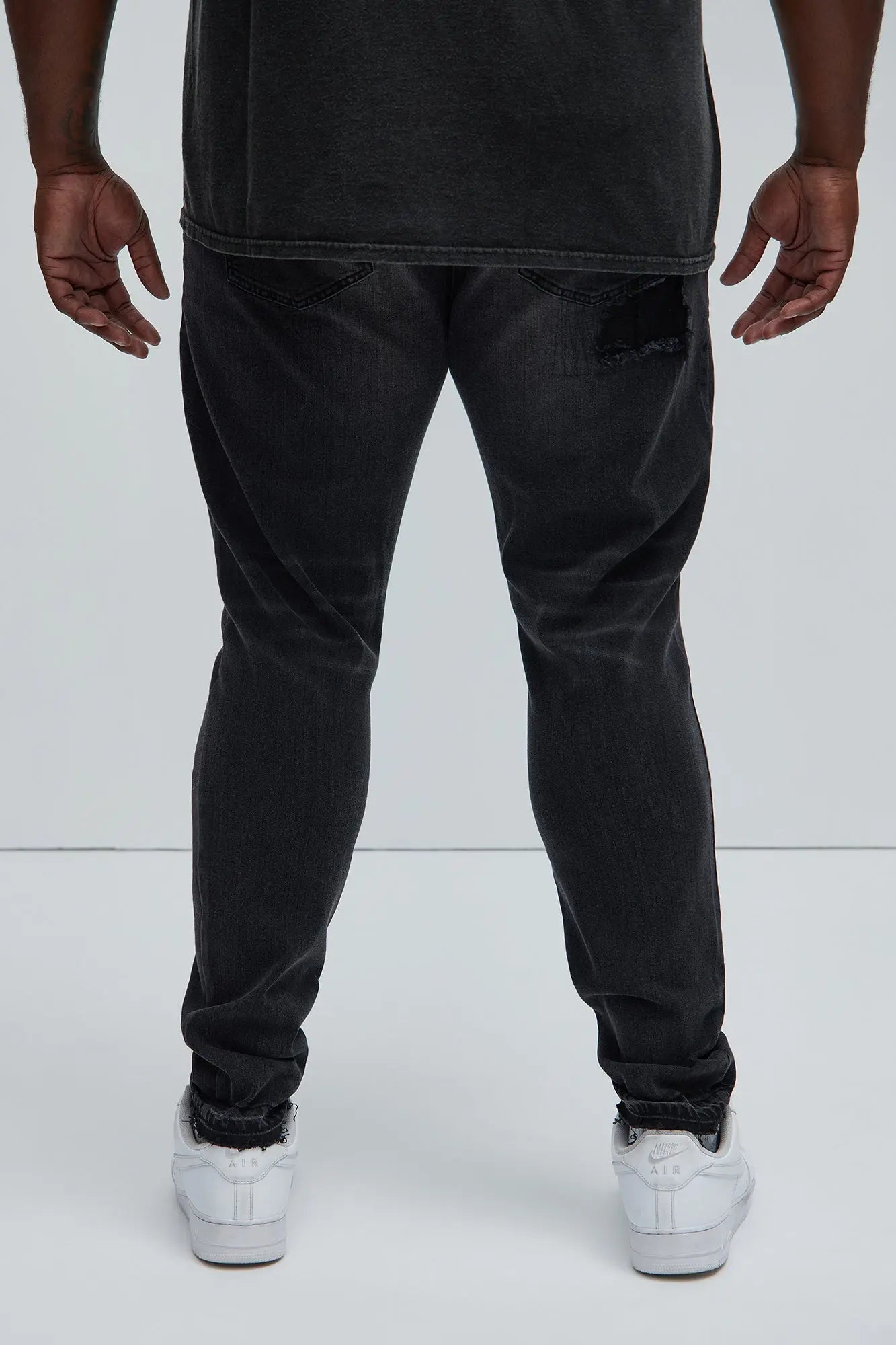 Keeping It Real Stacked Skinny Jeans - Black Wash Fashion Nova