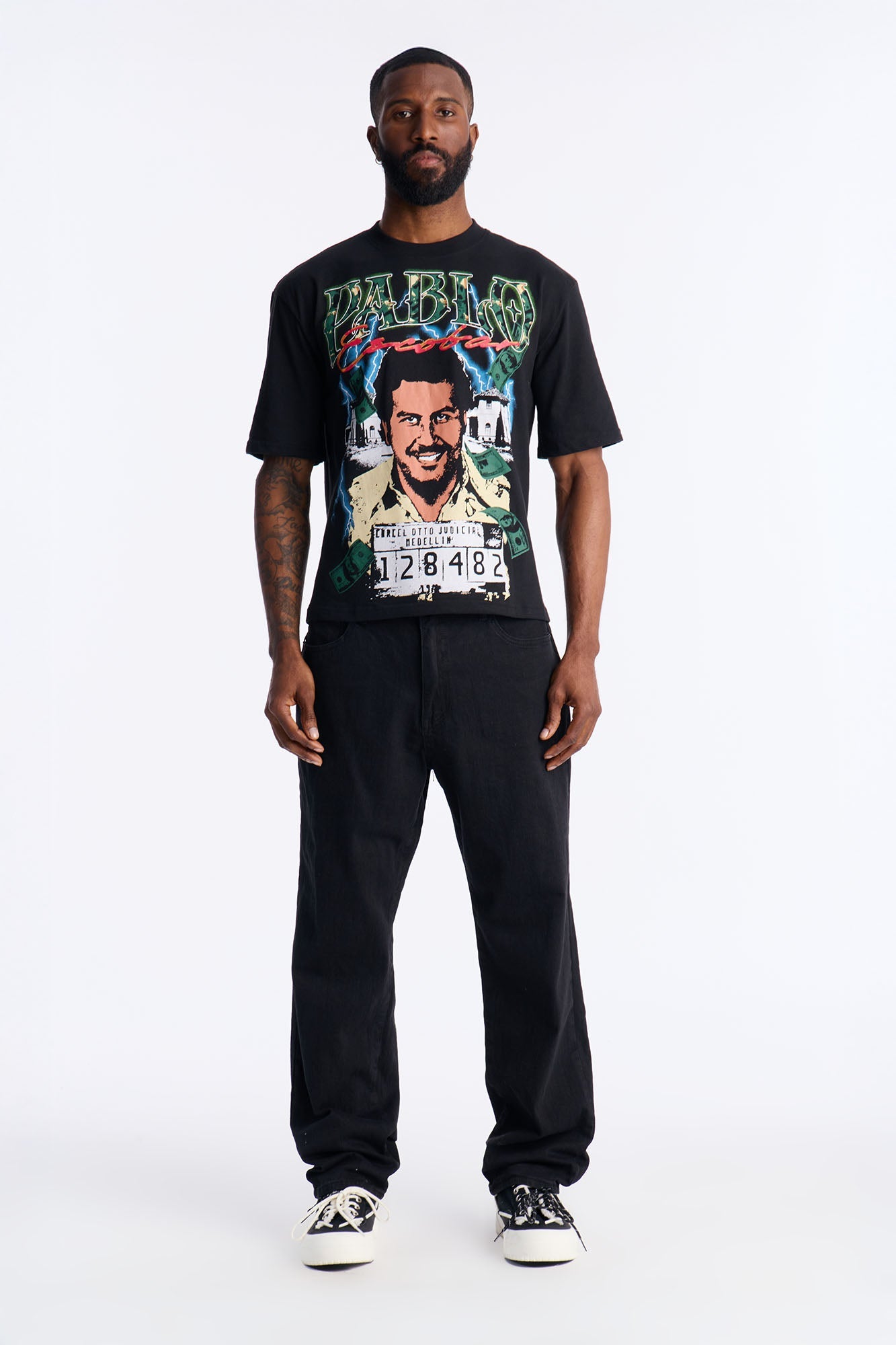 Don Pablo Escobar Short Sleeve Tee - Black Fashion Nova