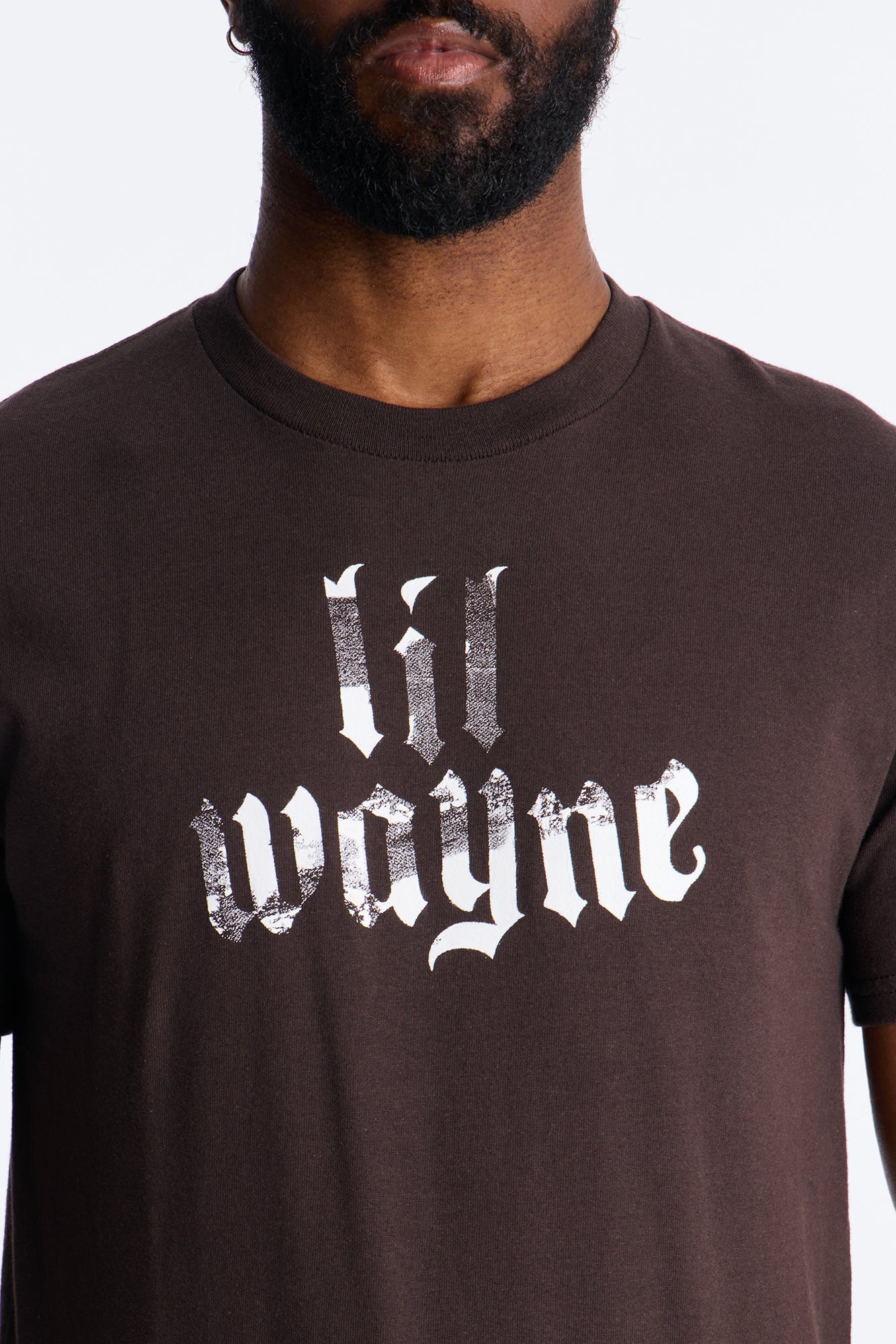 Lil Wayne Flames Graphic Short Sleeve Tee - Brown Fashion Nova