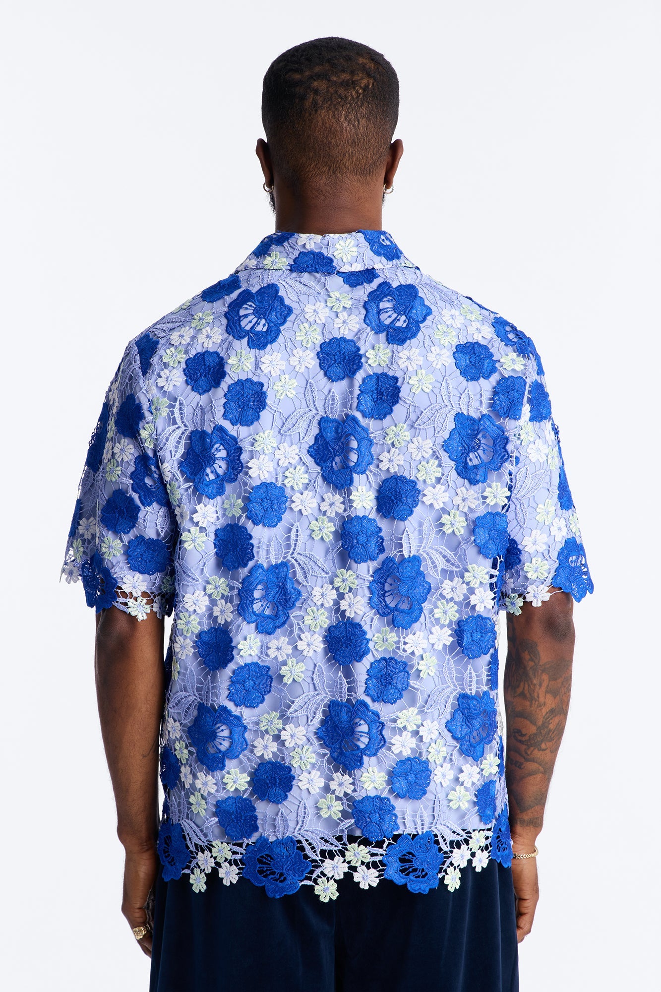 Relaxed Paradise Field Button Up Shirt - Blue Fashion Nova