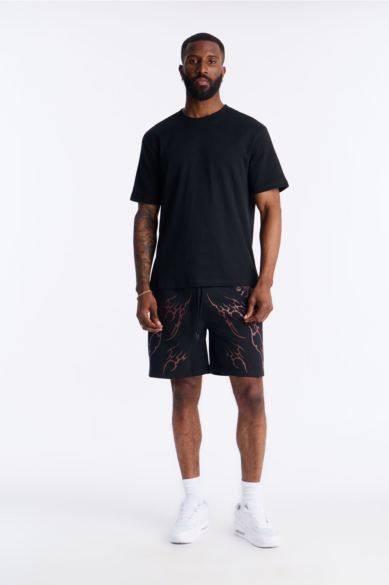 Eternal Fire Sweatshorts - Black Fashion Nova