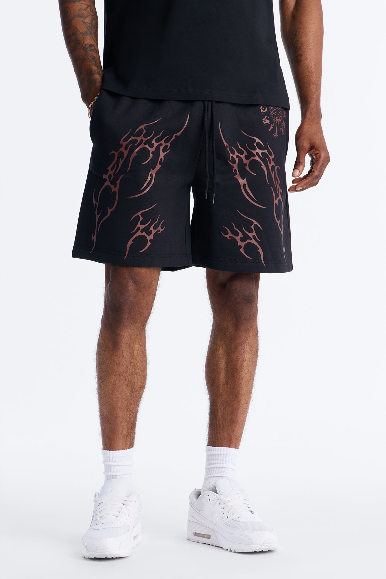 Eternal Fire Sweatshorts - Black Fashion Nova