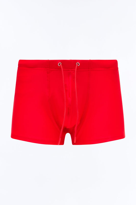 Boxy Fit Stretch Swim Brief - Red Fashion Nova