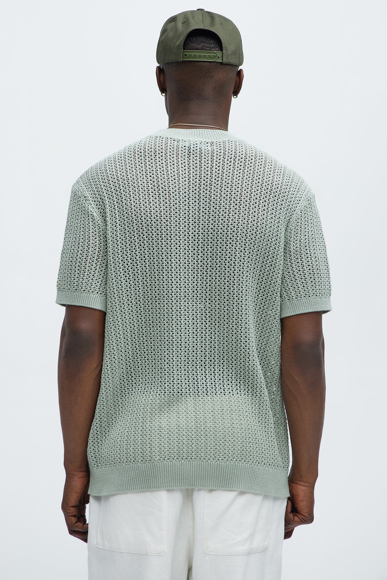 Jace Crochet Short Sleeve Tee - Sage Fashion Nova