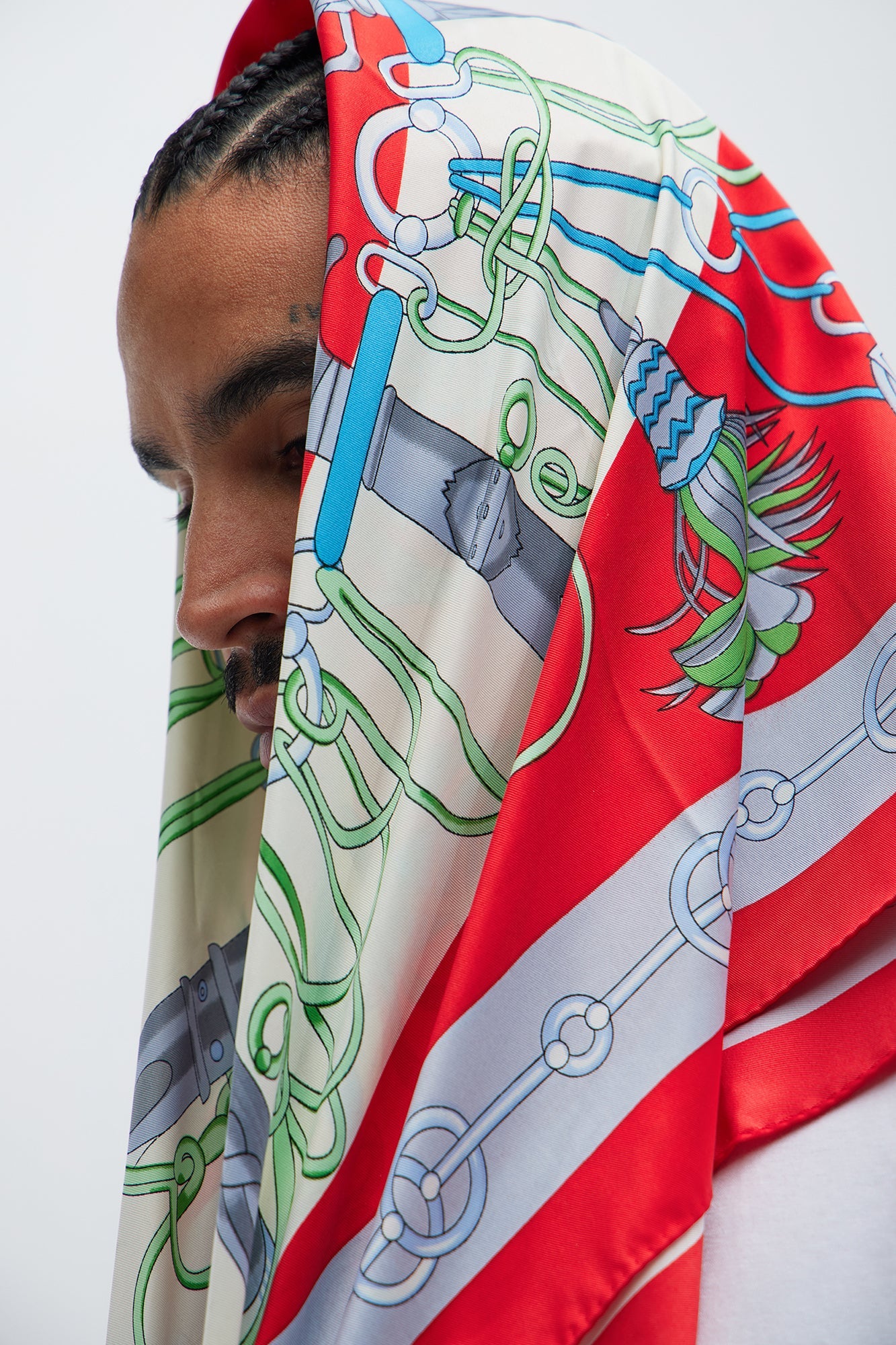 Double Edge Sword Bandana - Red/combo Fashion Nova