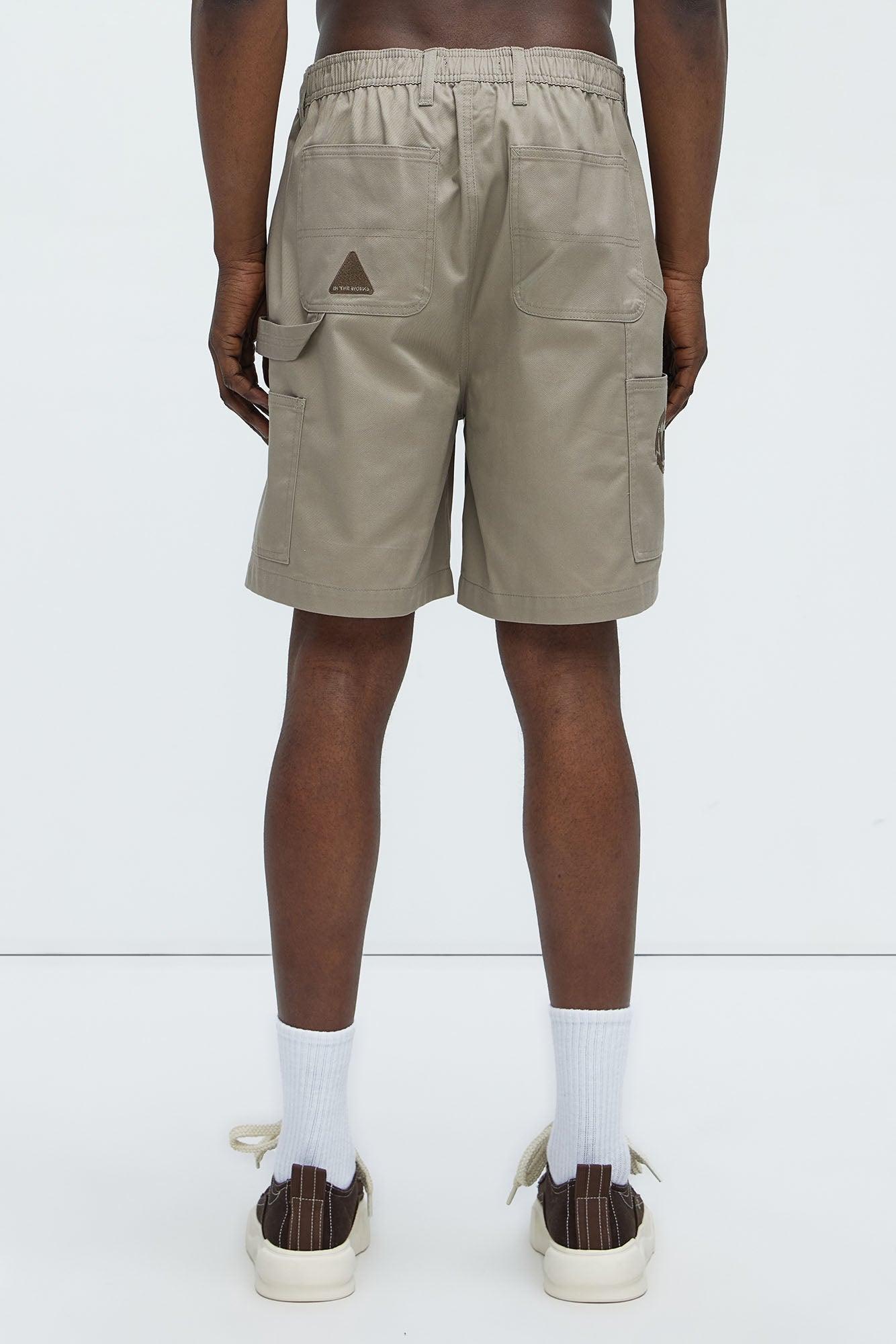 In The Works Relaxed Shorts - Stone Fashion Nova