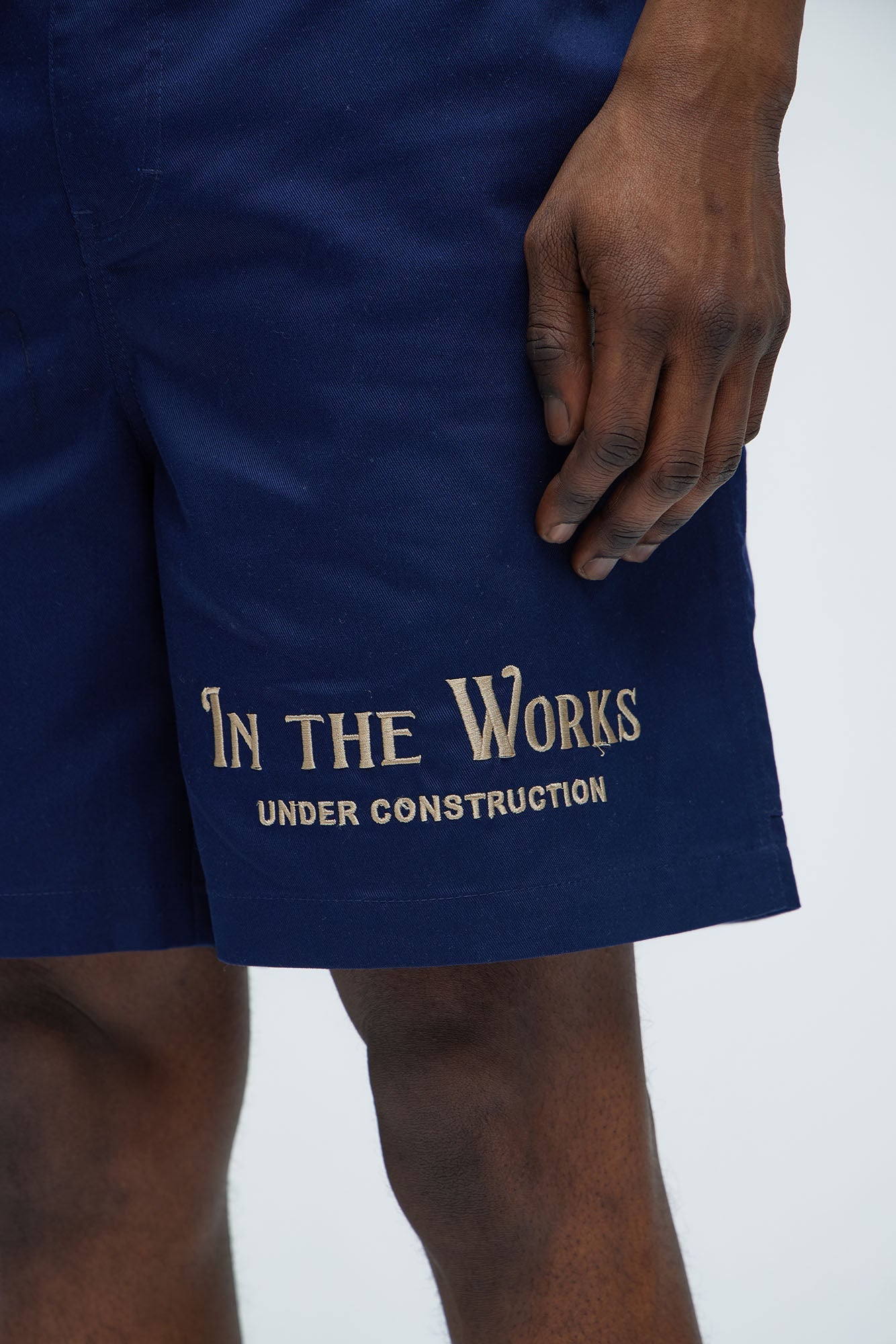 In The Works Relaxed Shorts - Navy Fashion Nova