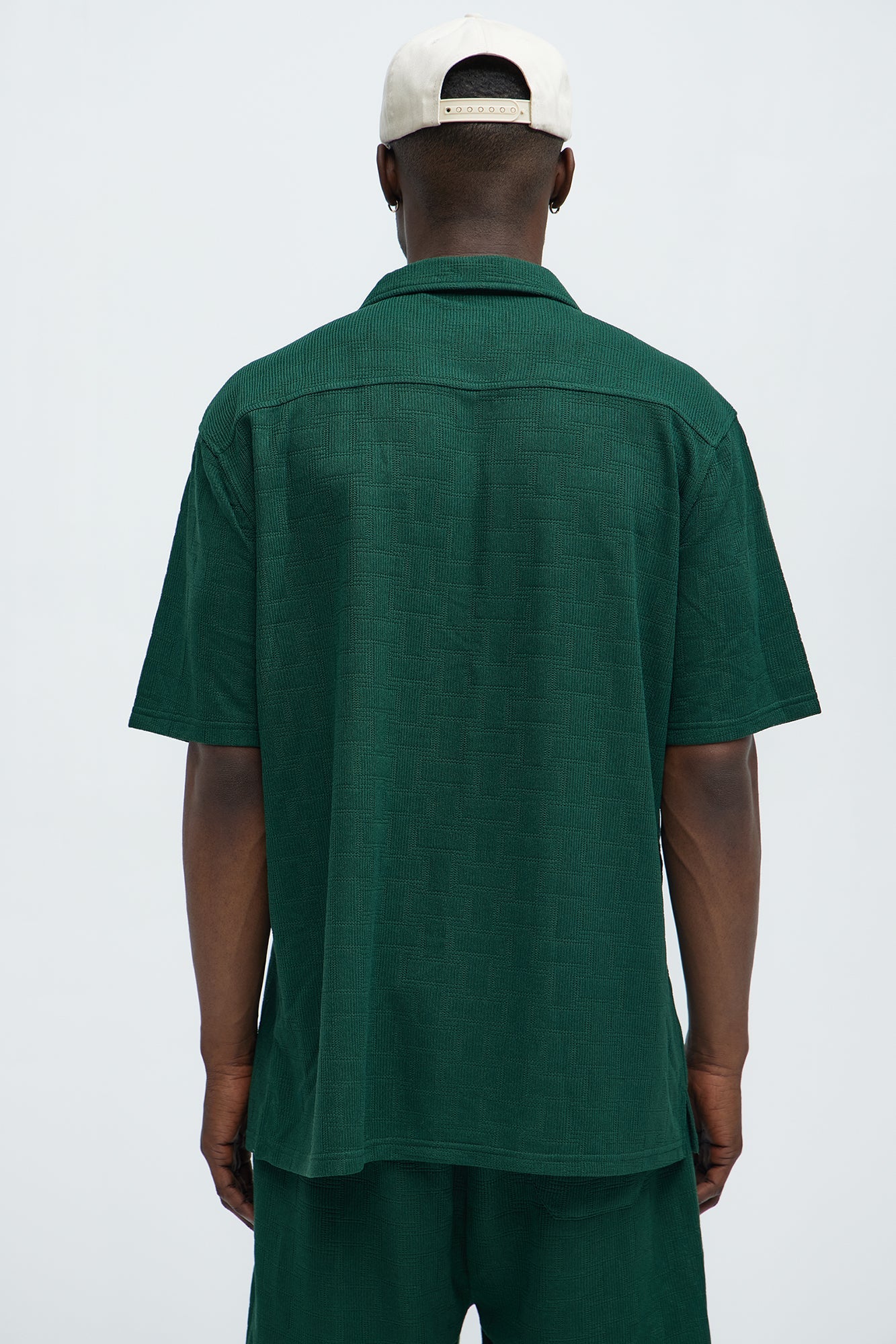 Vintage Short Sleeve Button Up Shirt - Hunter Green Fashion Nova