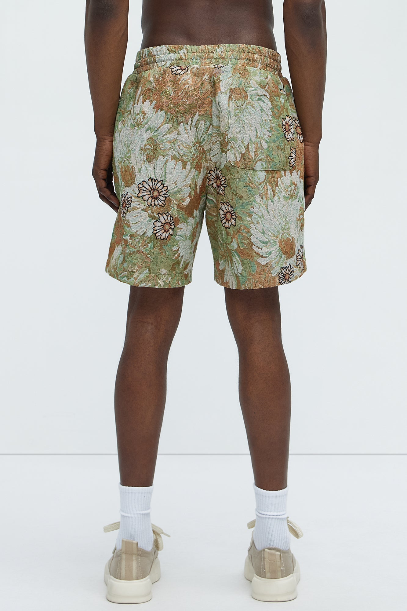 Judas Tapestry Shorts - Green/combo Fashion Nova