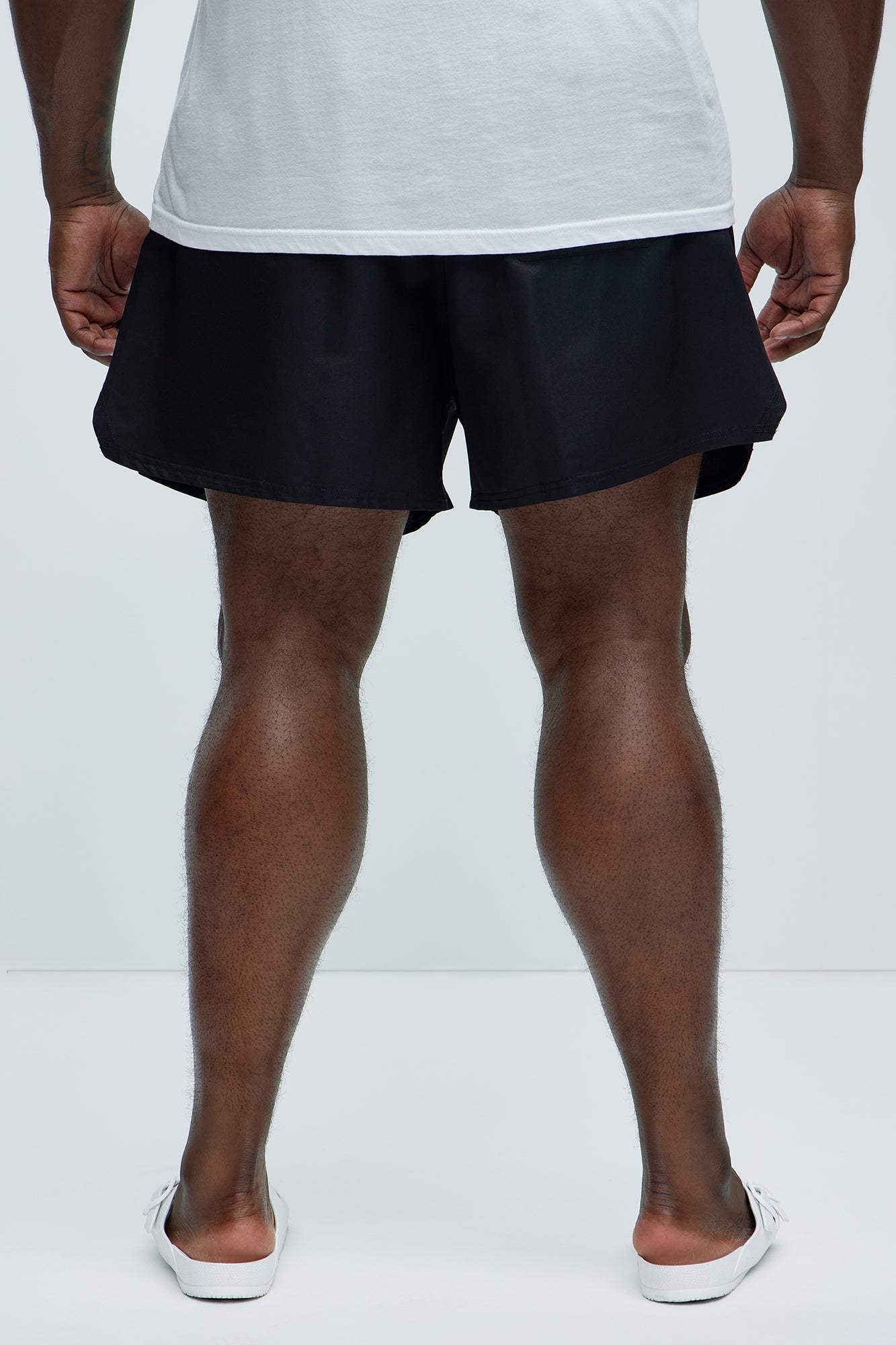 Loverboy Relaxed Swim Trunk 4″ - Black Fashion Nova