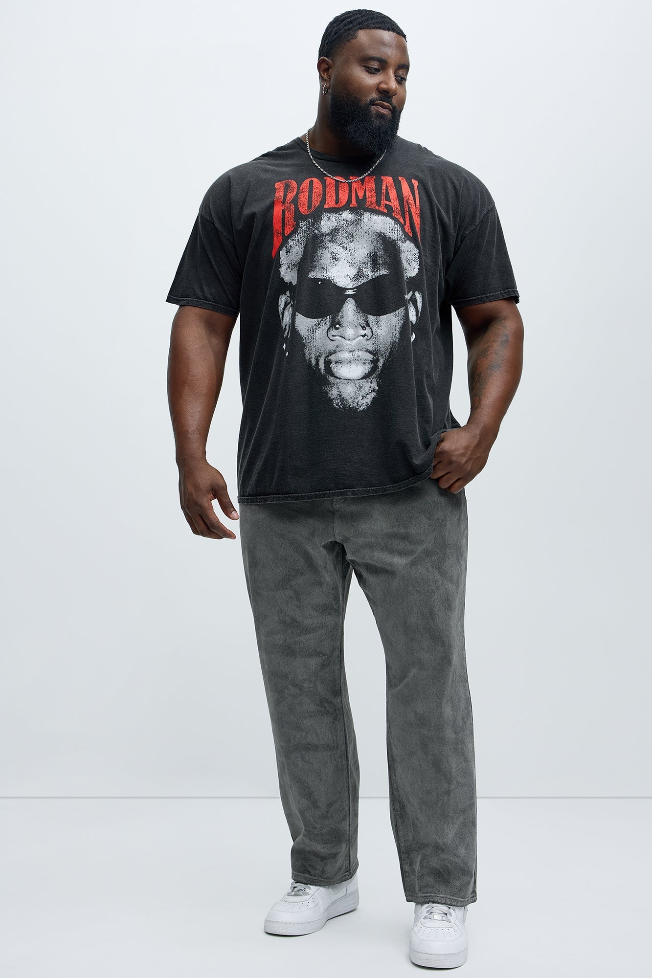 Dennis Rodman Short Sleeve Tee - Black Fashion Nova