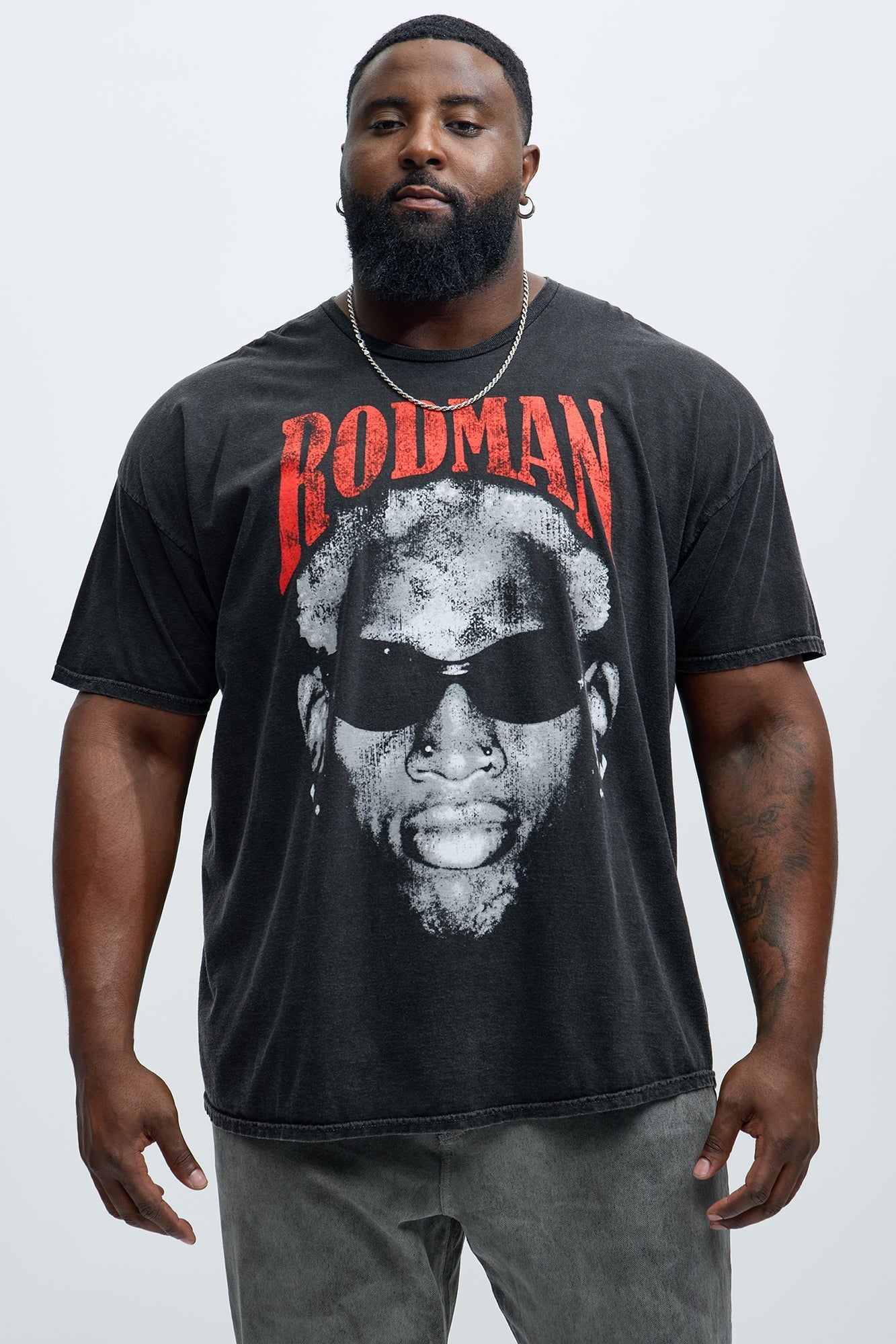 Dennis Rodman Short Sleeve Tee - Black Fashion Nova