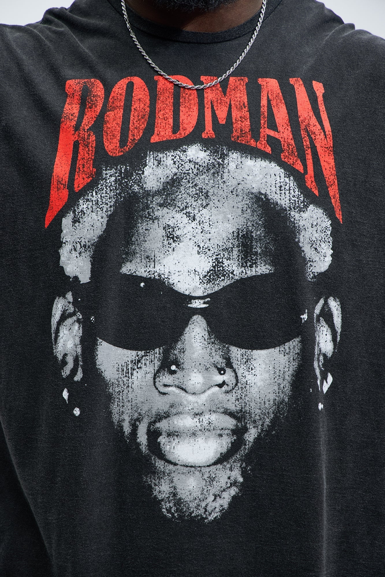 Dennis Rodman Short Sleeve Tee - Black Fashion Nova