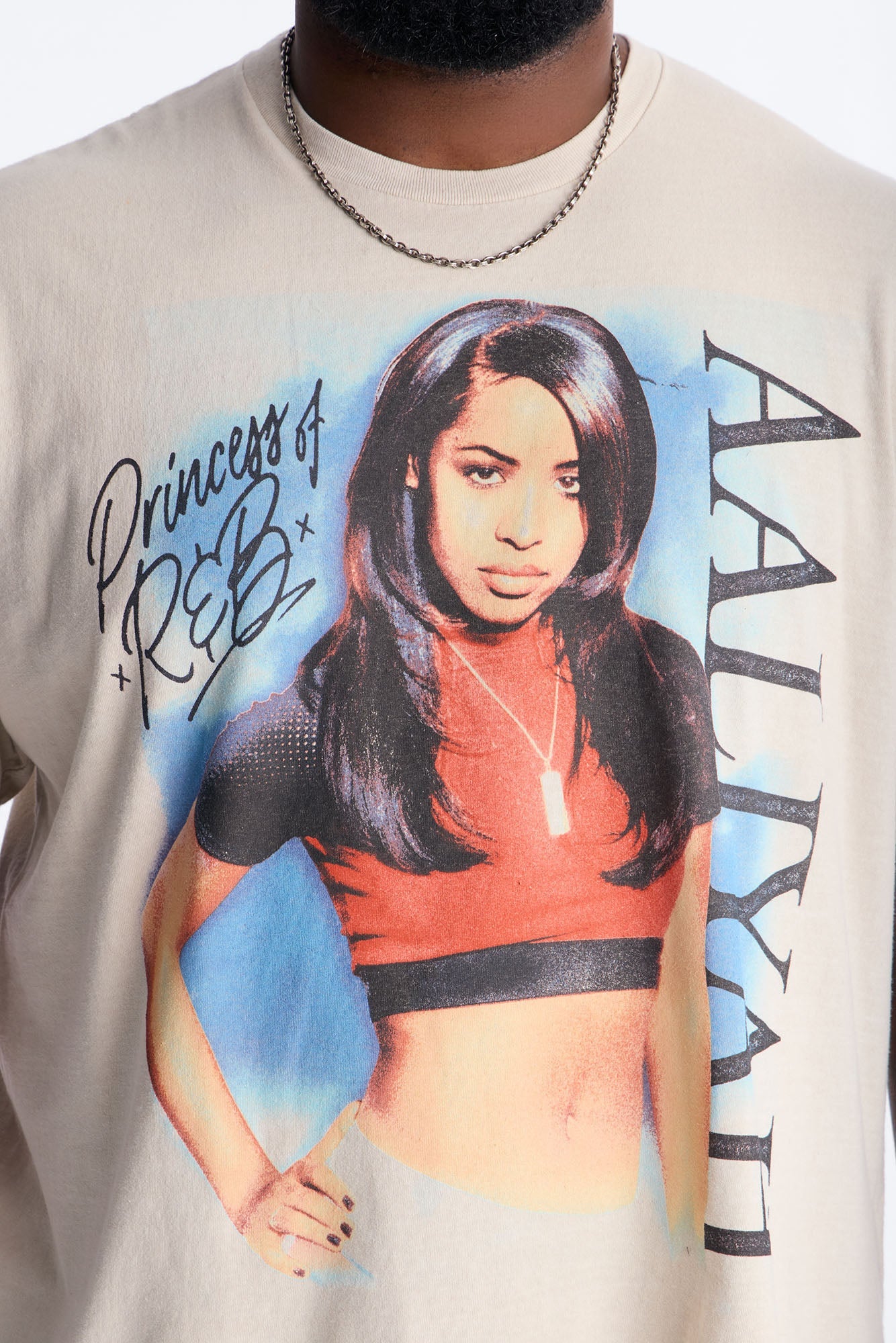 Aaliyah Princess Of R&B Short Sleeve Tee - Taupe Fashion Nova