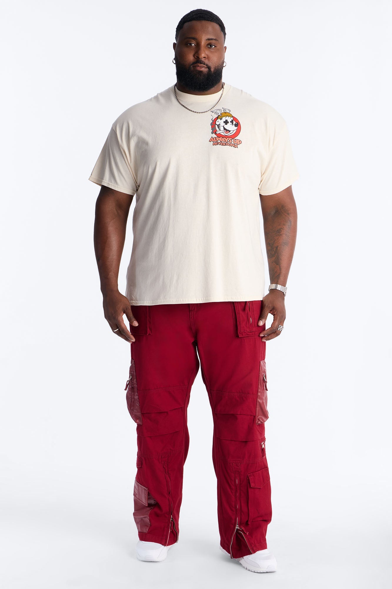 Always Up Short Sleeve Tee - Natural Fashion Nova