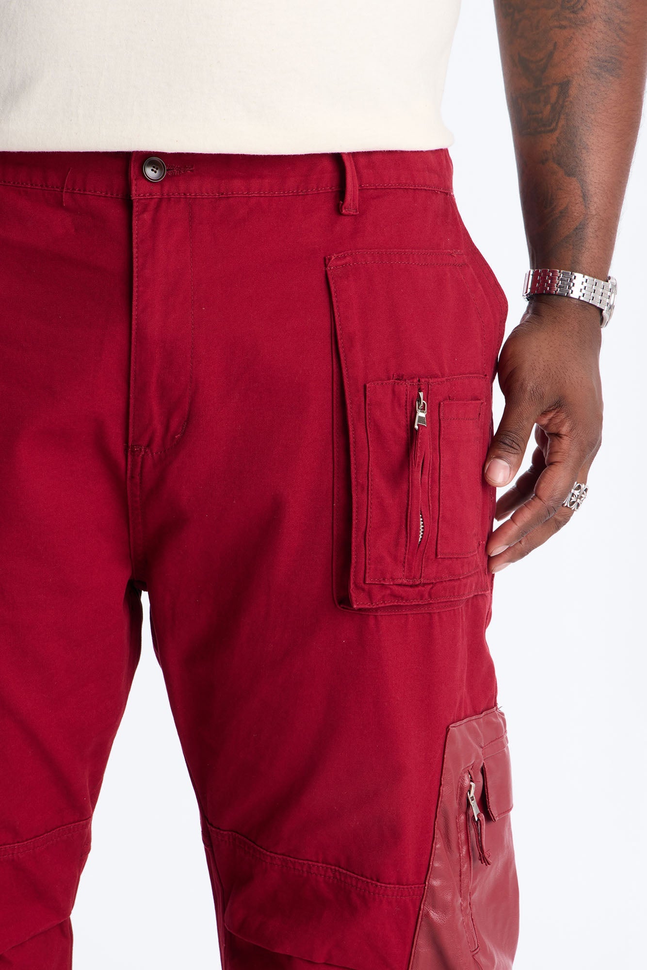 Straight Citadel Expedition Cargo Pant - Red Fashion Nova
