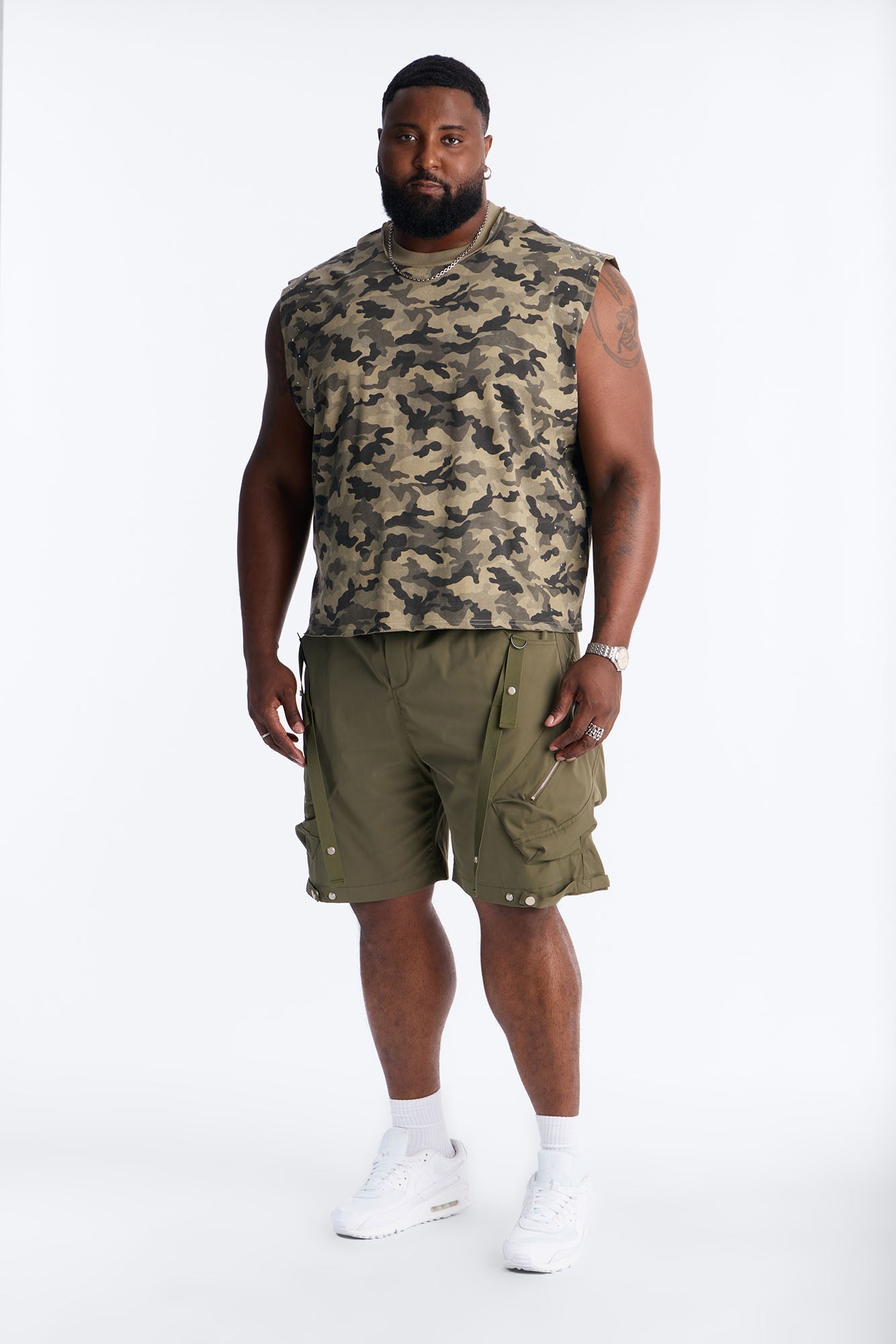 Boxy Cropped Street Soldier Camo Muscle Tee - Camouflage Fashion Nova