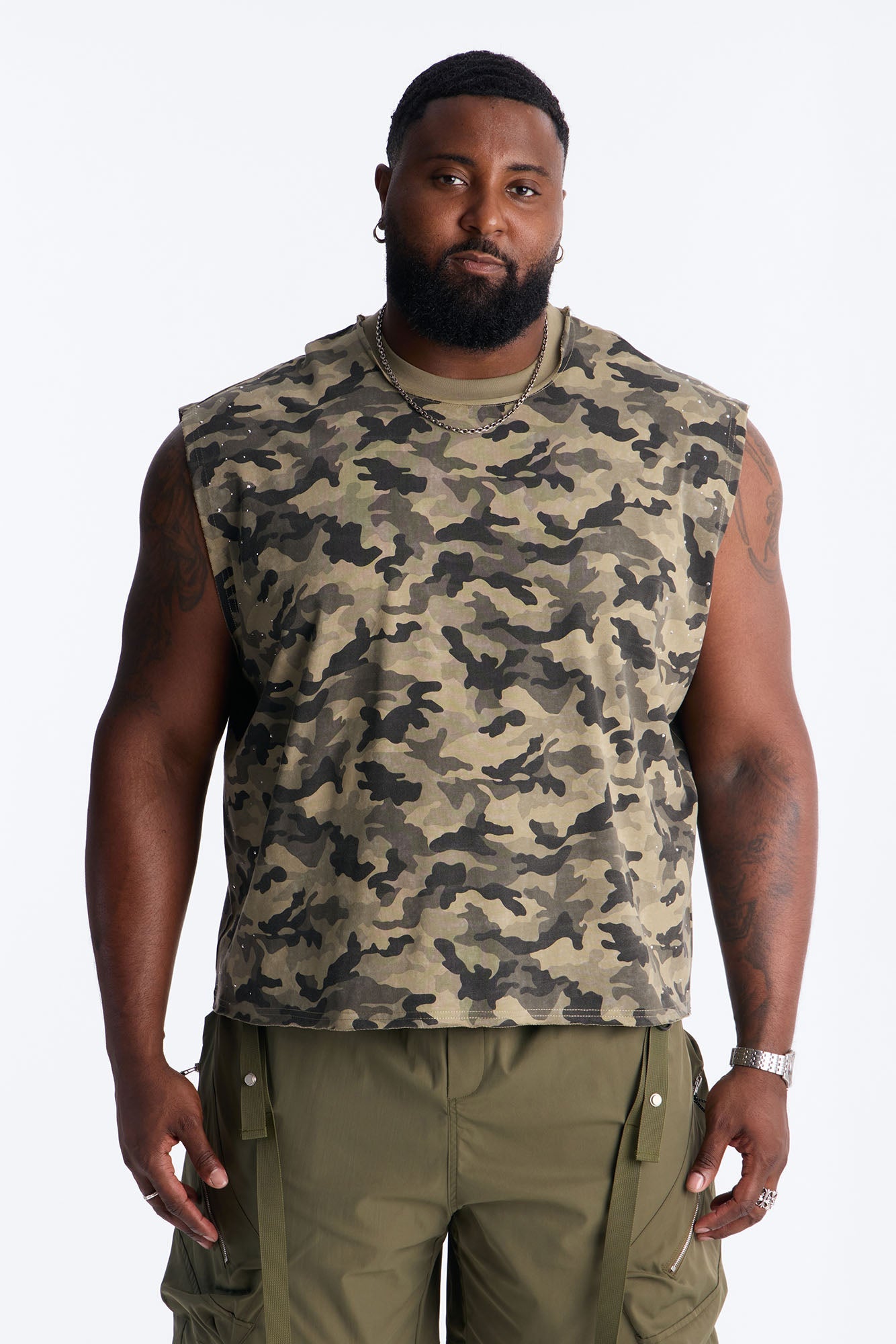 Boxy Cropped Street Soldier Camo Muscle Tee - Camouflage Fashion Nova