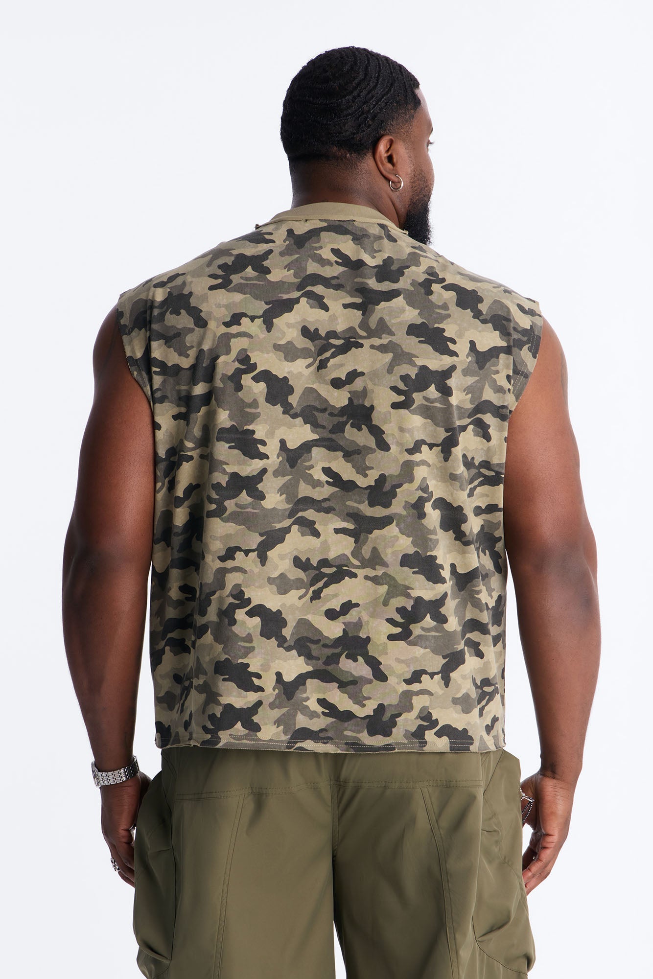 Boxy Cropped Street Soldier Camo Muscle Tee - Camouflage Fashion Nova