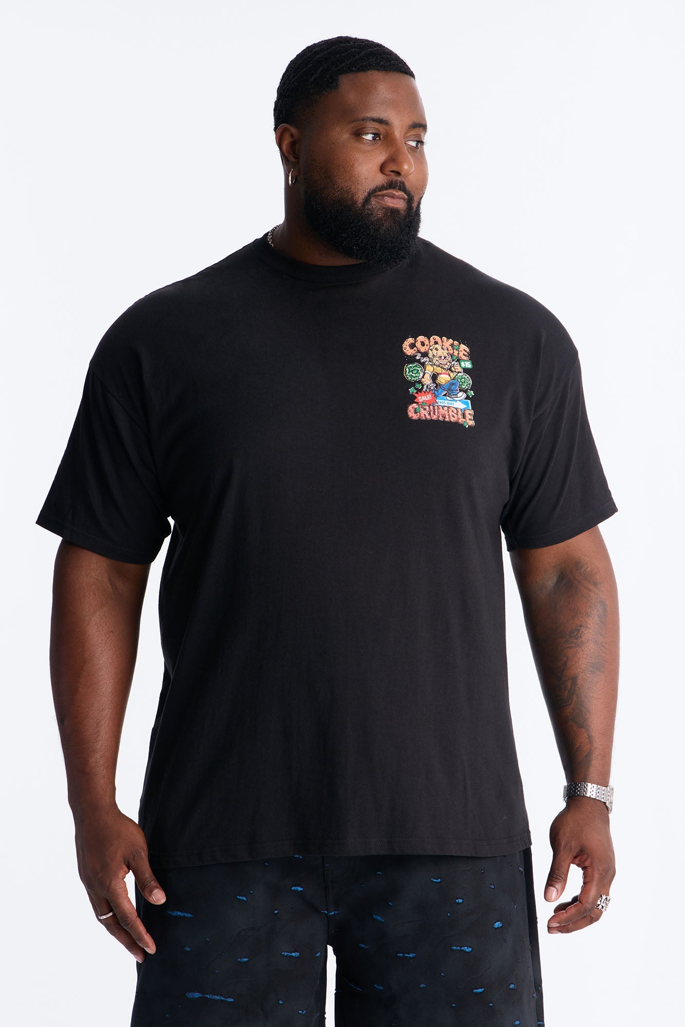 This Way Cookie Crumble Short Sleeve Tee - Black Fashion Nova