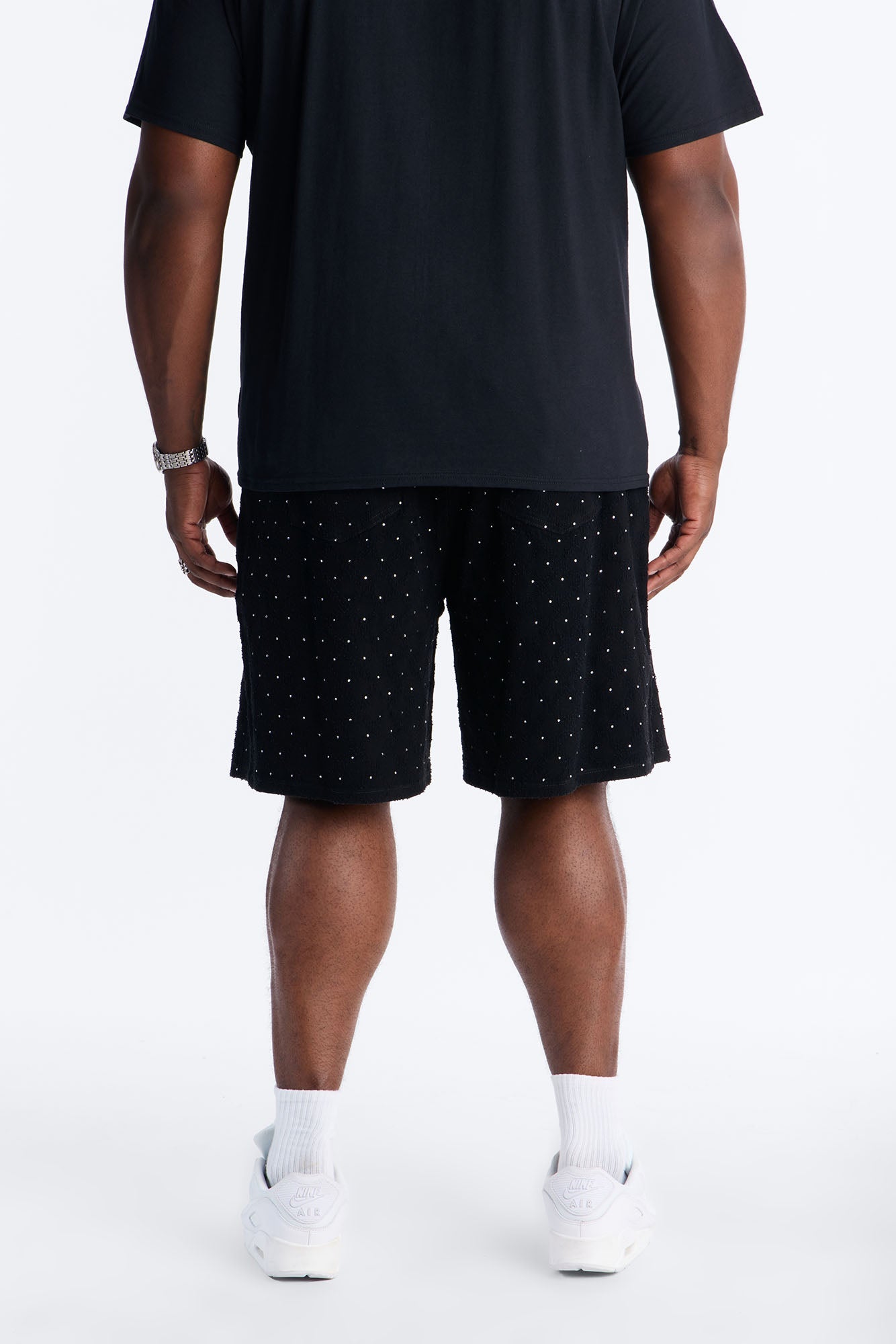I Be Jeweled Relaxed Denim Short - Black Fashion Nova