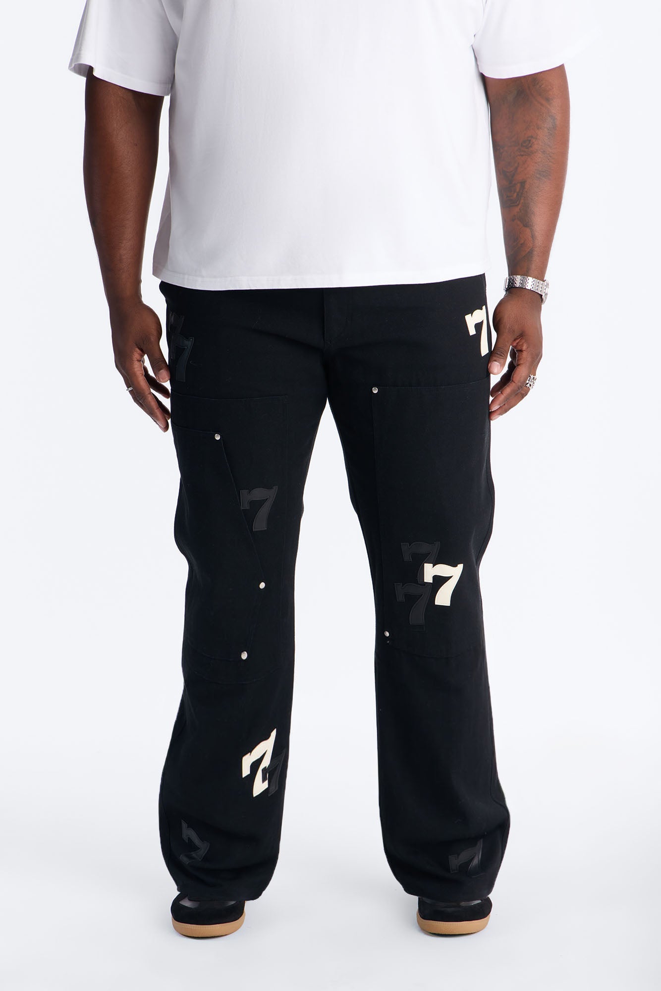 Straight Angel Numbers Pant - Black Fashion Nova