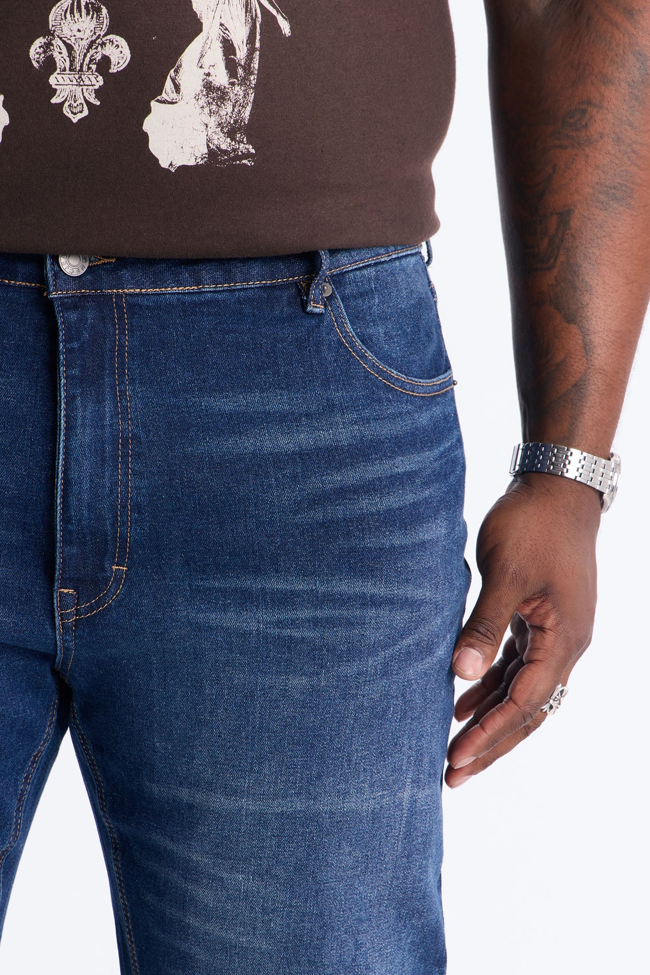 Essential Stacked Skinny Flare Stretch Jean - Dark Wash Fashion Nova