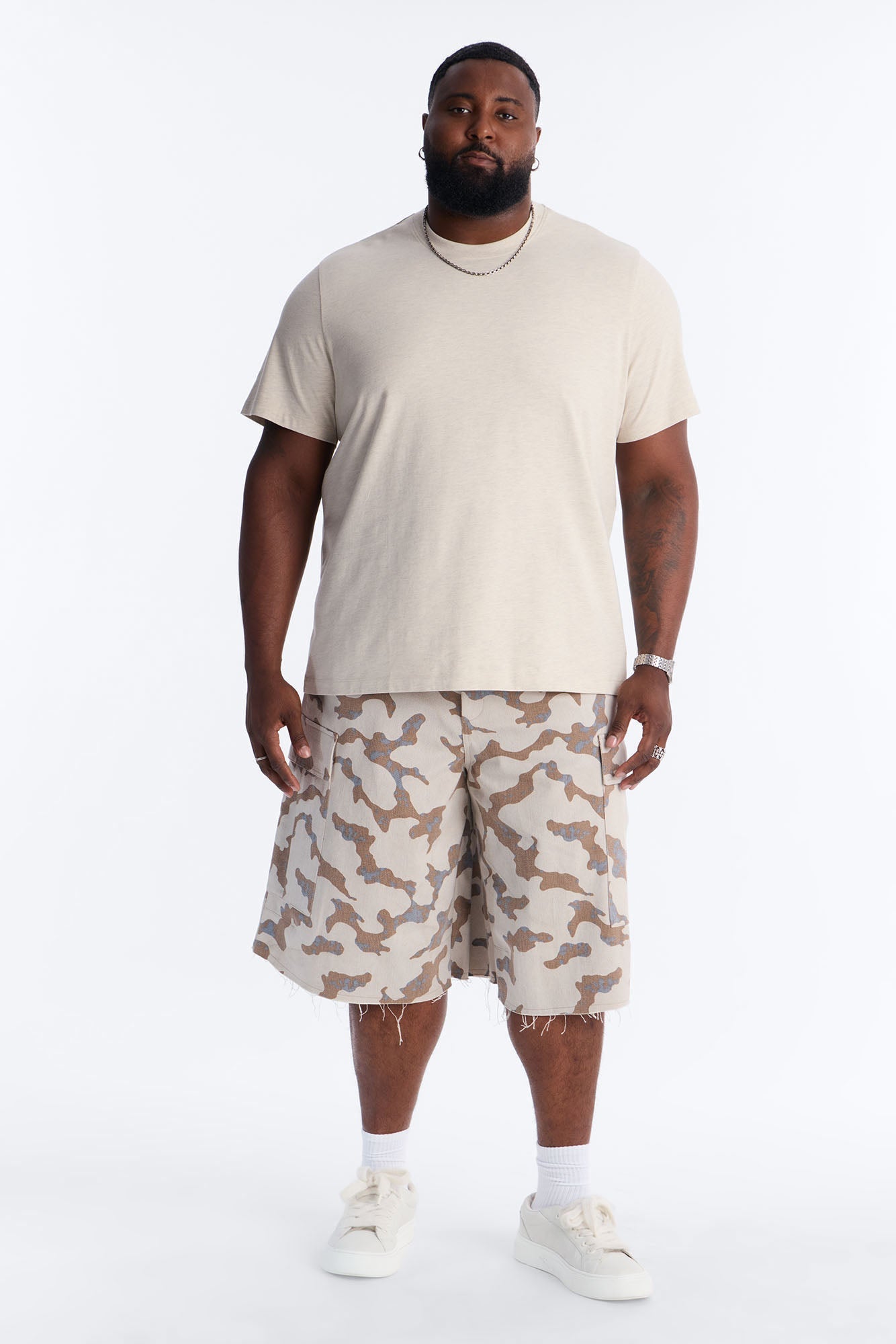 Essential Short Sleeve Crew Tee - Oatmeal Fashion Nova