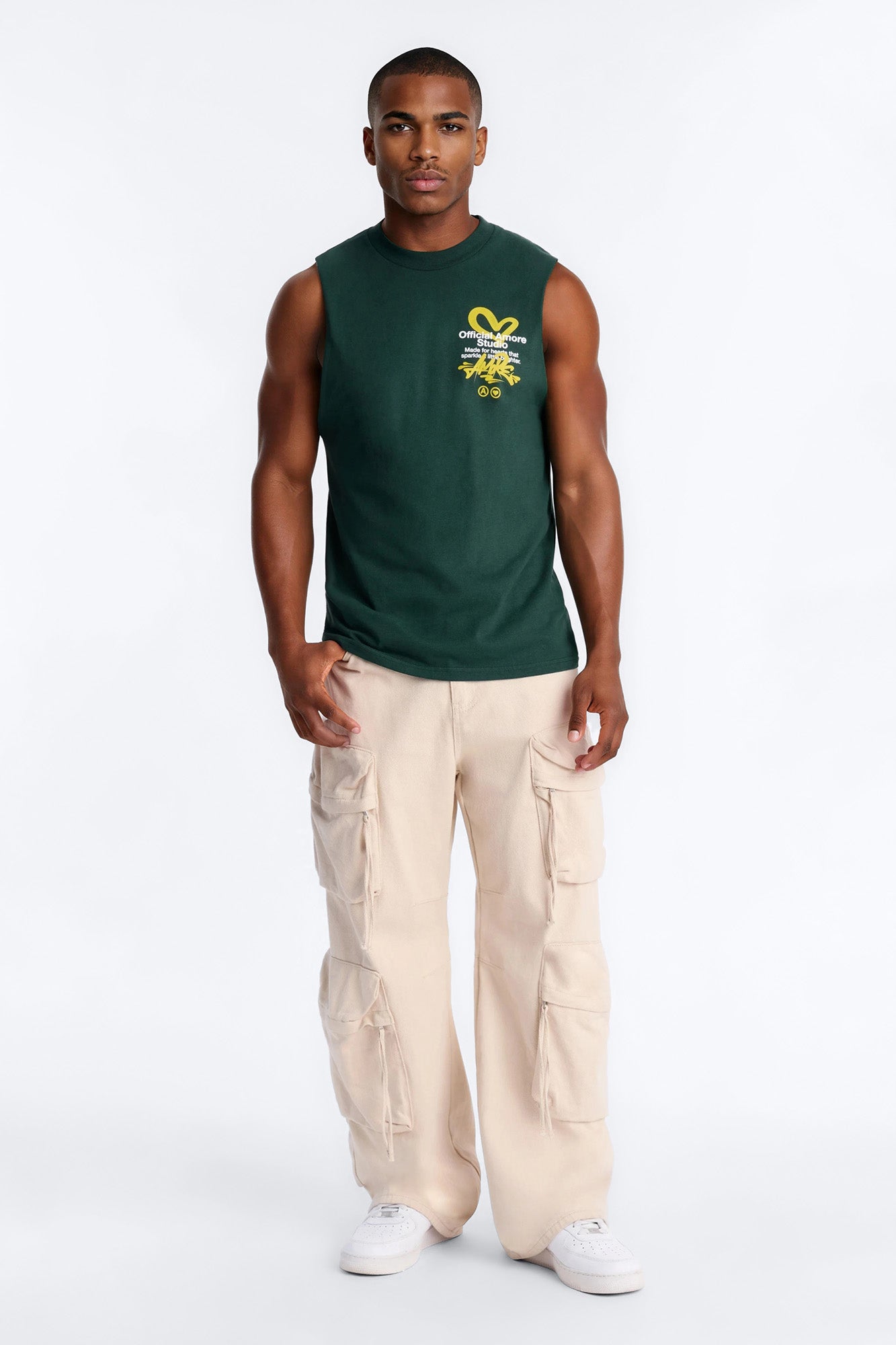 Amor Studio More Love Muscle Tee - Green Fashion Nova