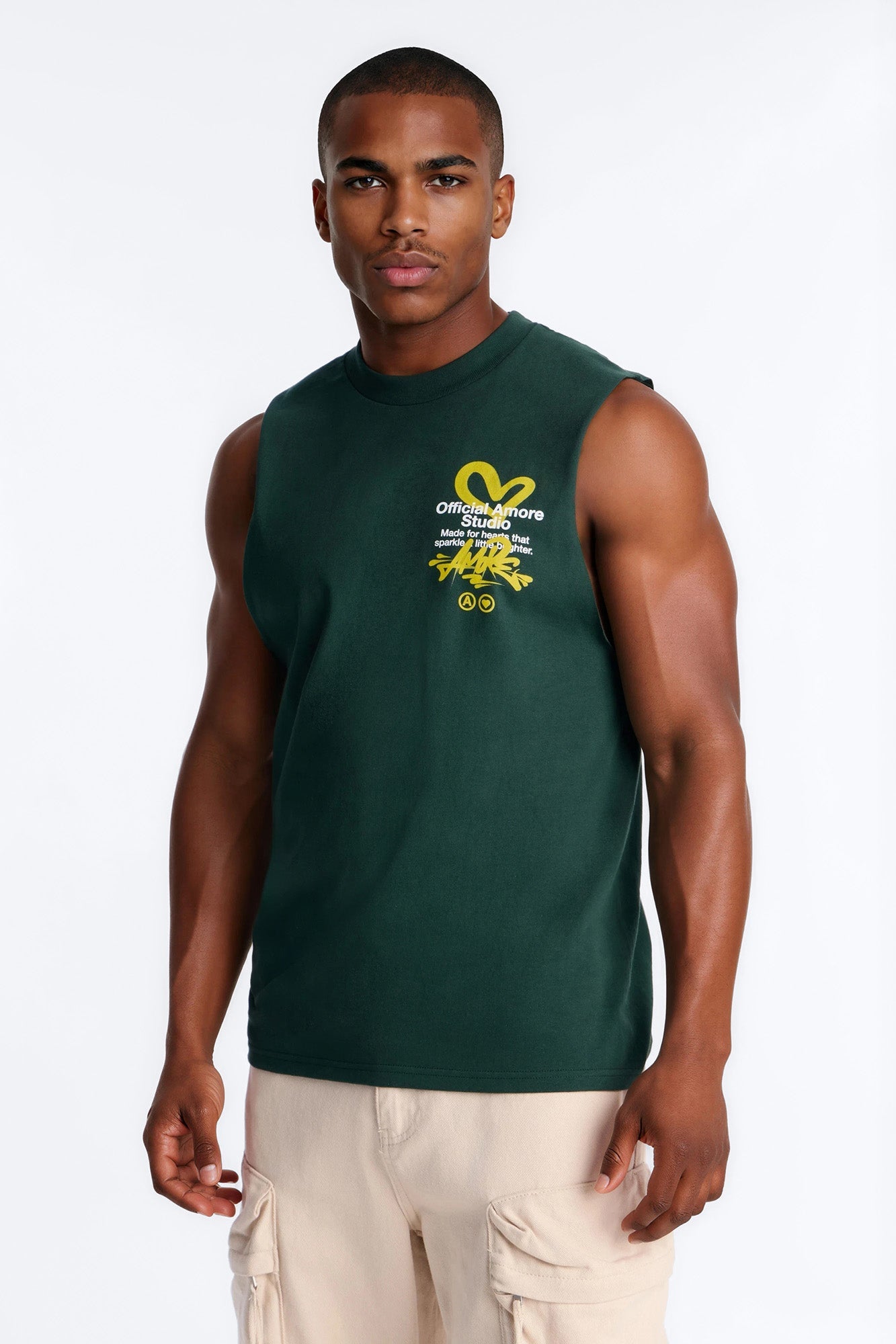 Amor Studio More Love Muscle Tee - Green Fashion Nova