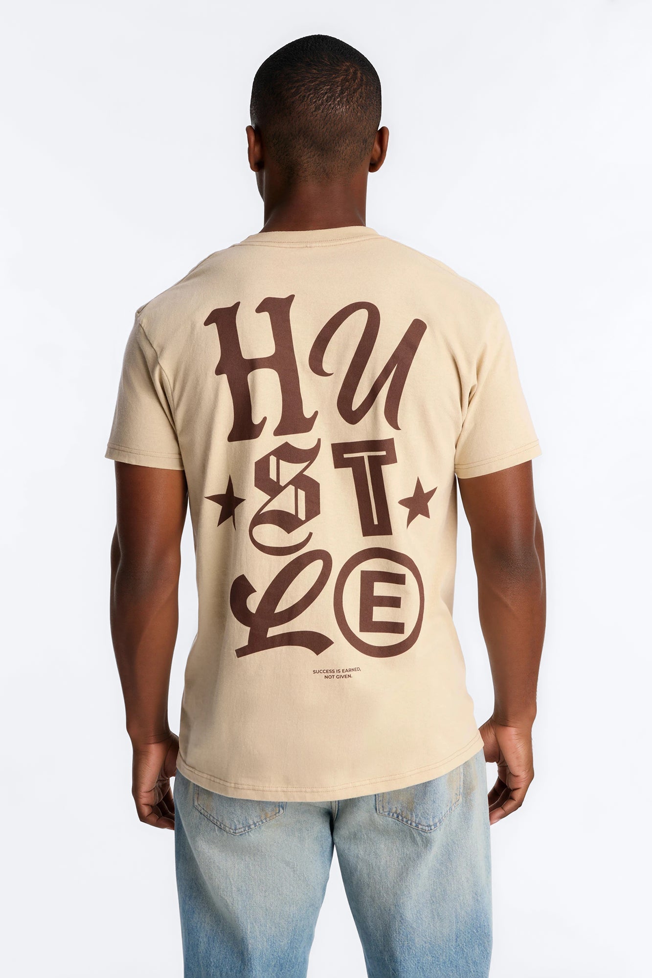 Hustle Mindset Oversized Short Sleeve Tee - Sand Fashion Nova