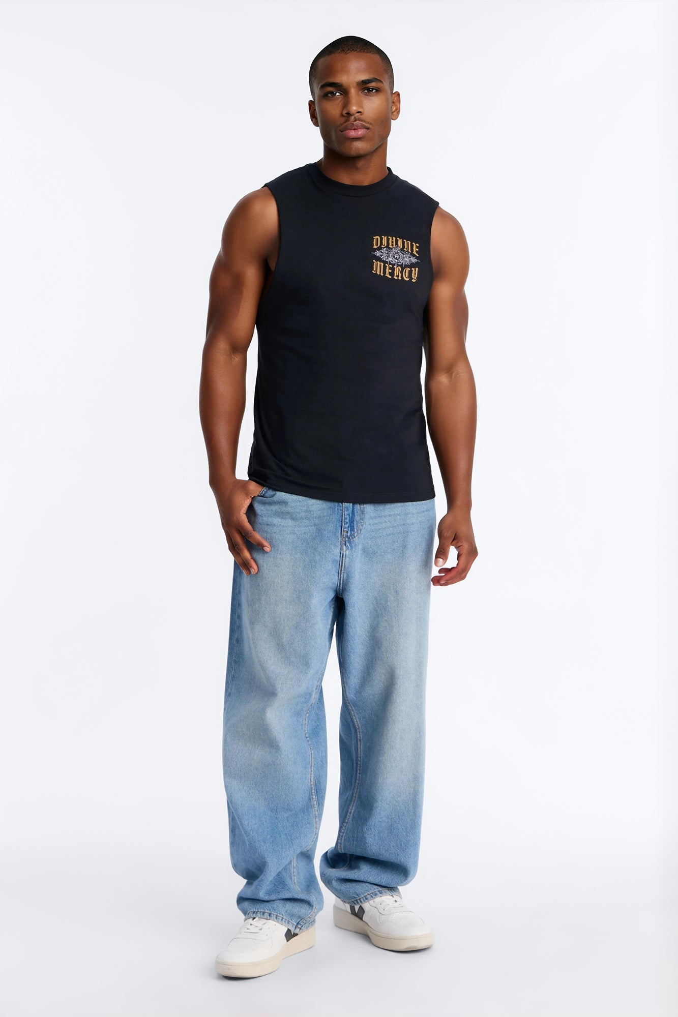 Divine Mercy Muscle Tee - Black Fashion Nova