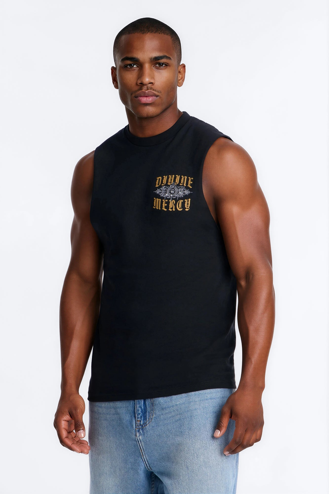 Divine Mercy Muscle Tee - Black Fashion Nova