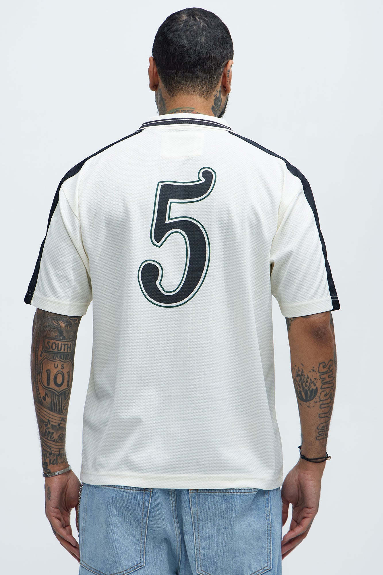 Saints Social Johnny Collar Soccer Jersey - Off White Fashion Nova
