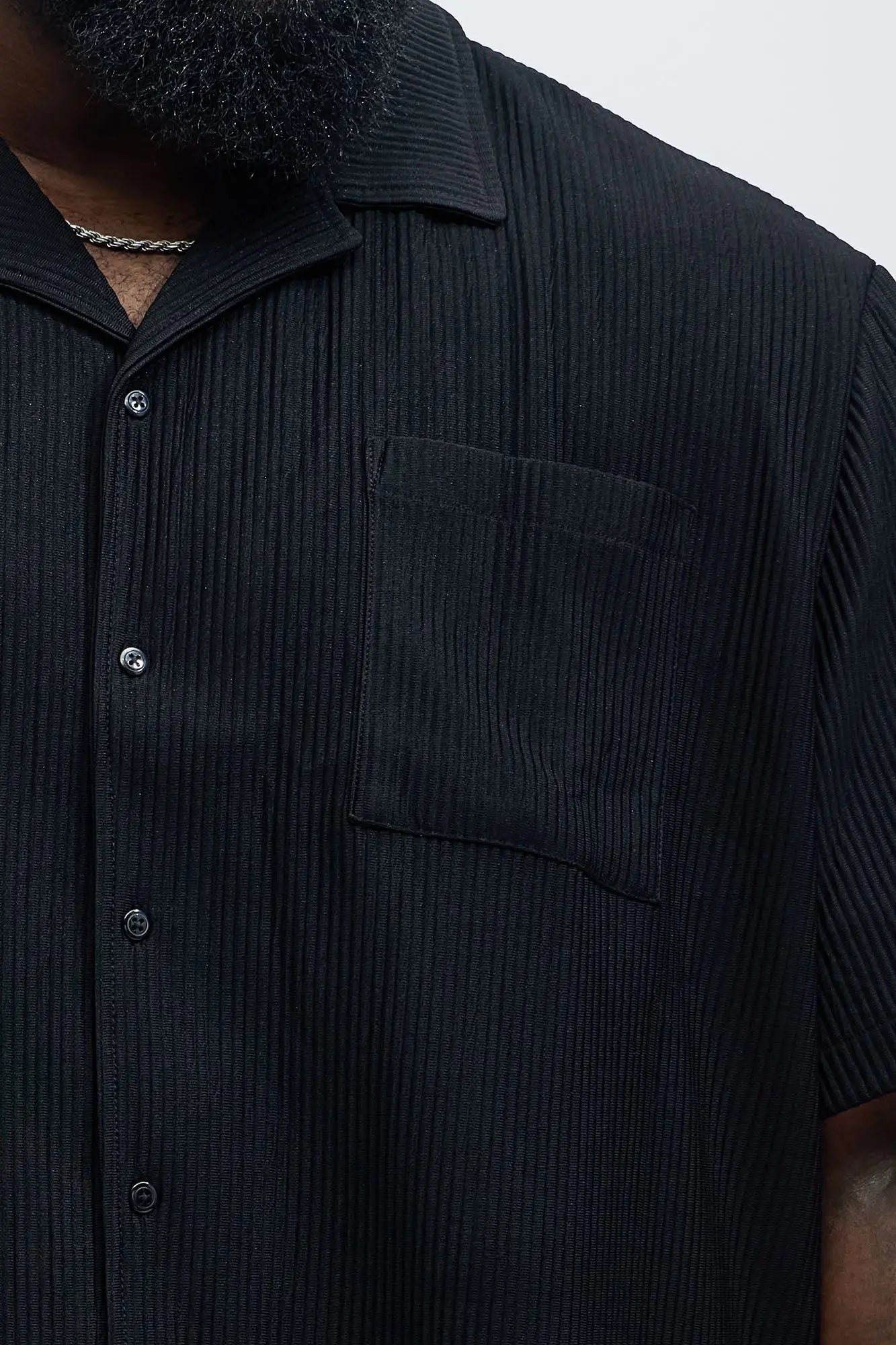 Show Up Short Sleeve Cuban Shirt - Black Fashion Nova
