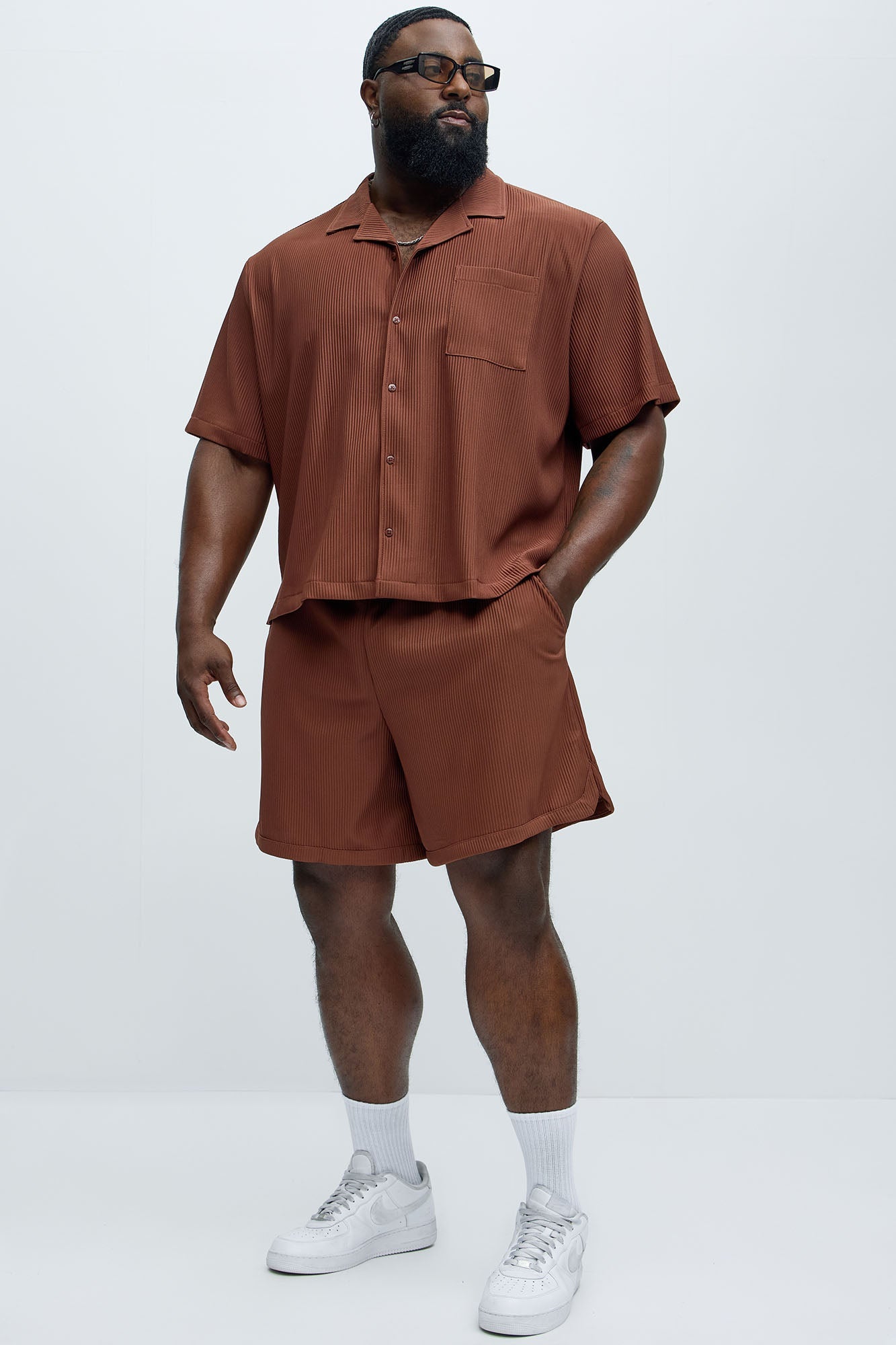 Show Up Basketball Short - Chocolate Fashion Nova