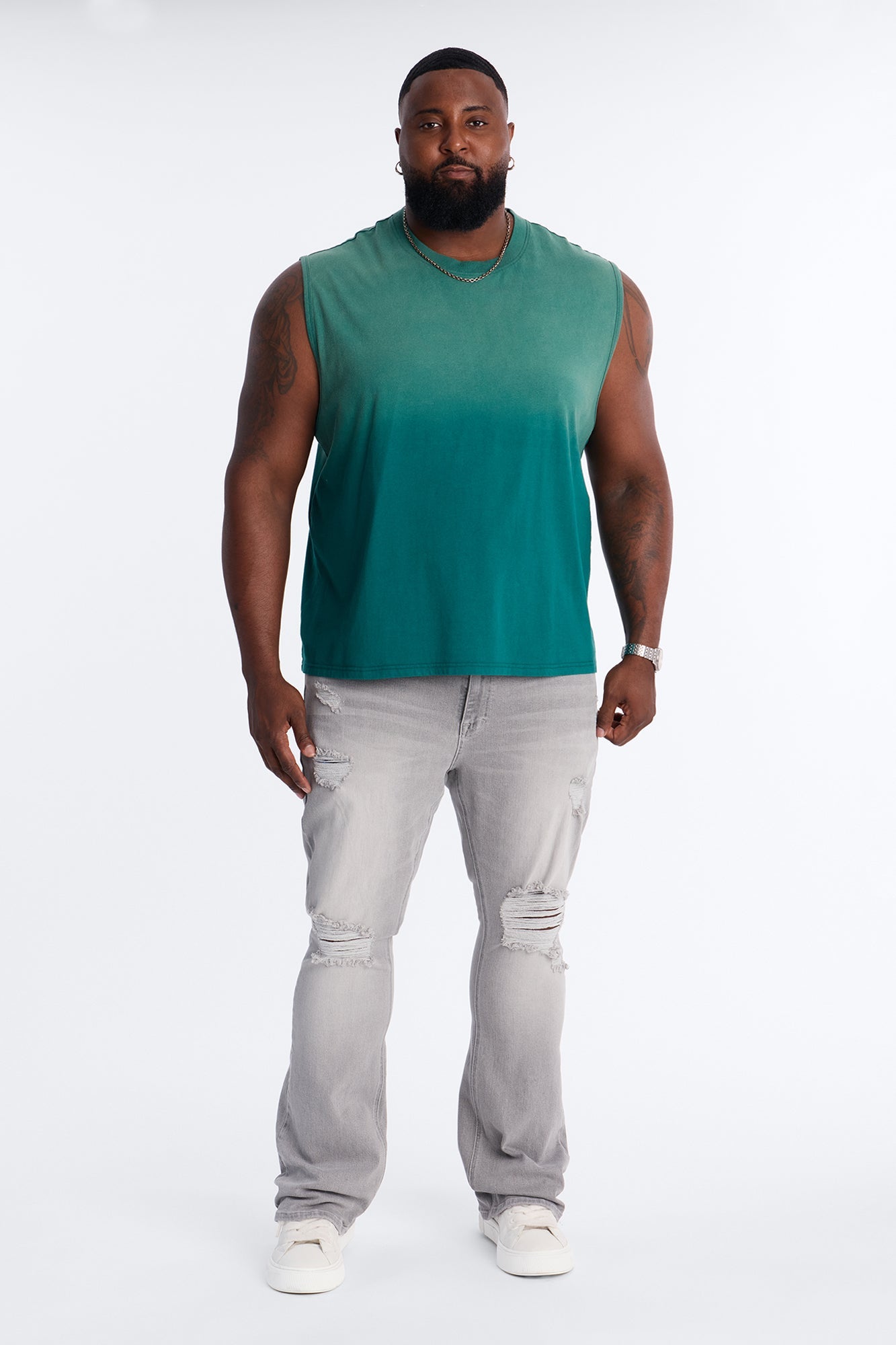 Washed Muscle Tee - Hunter Green Fashion Nova