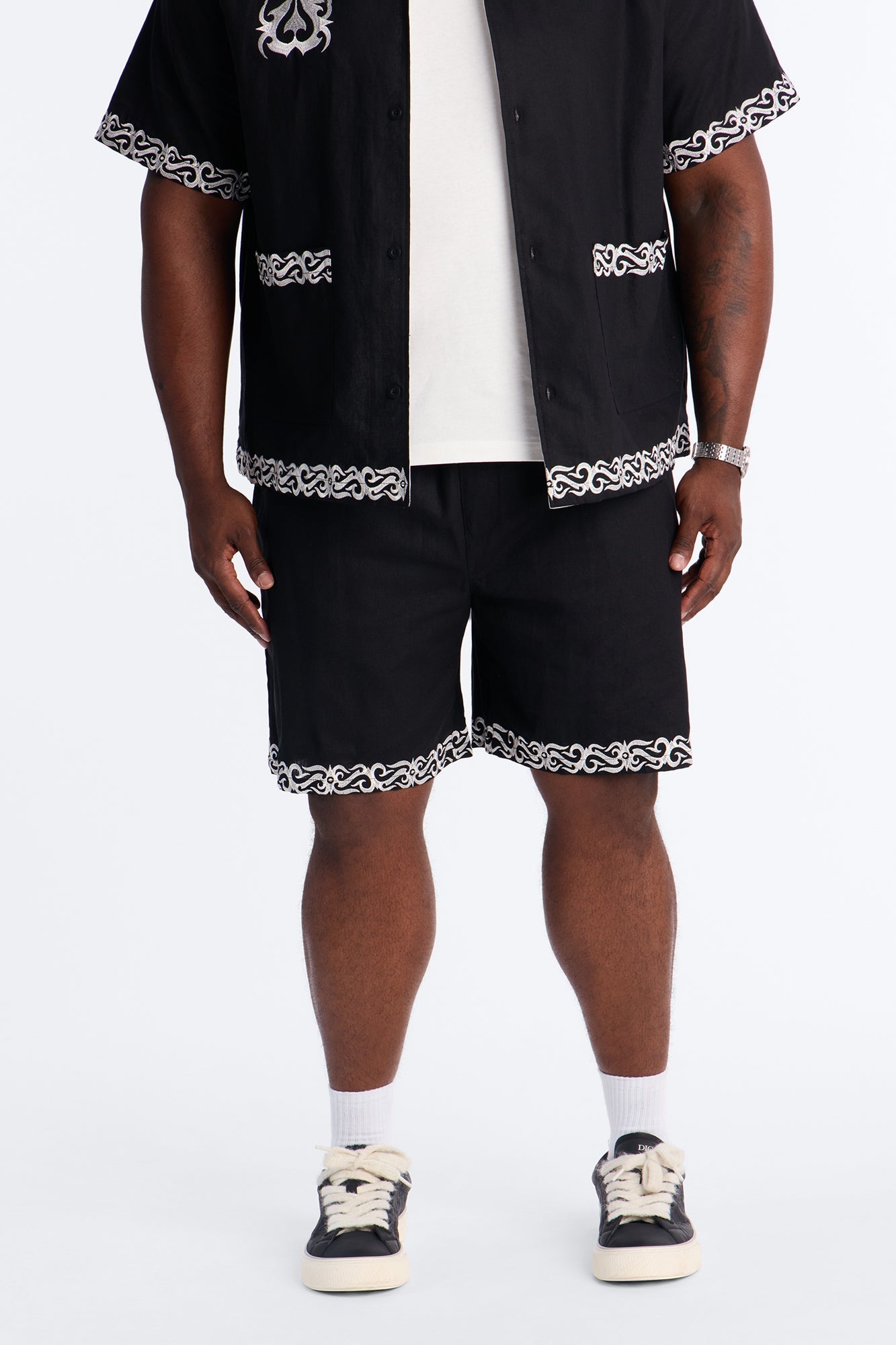Relaxed Coastal Isla Short - Black Fashion Nova