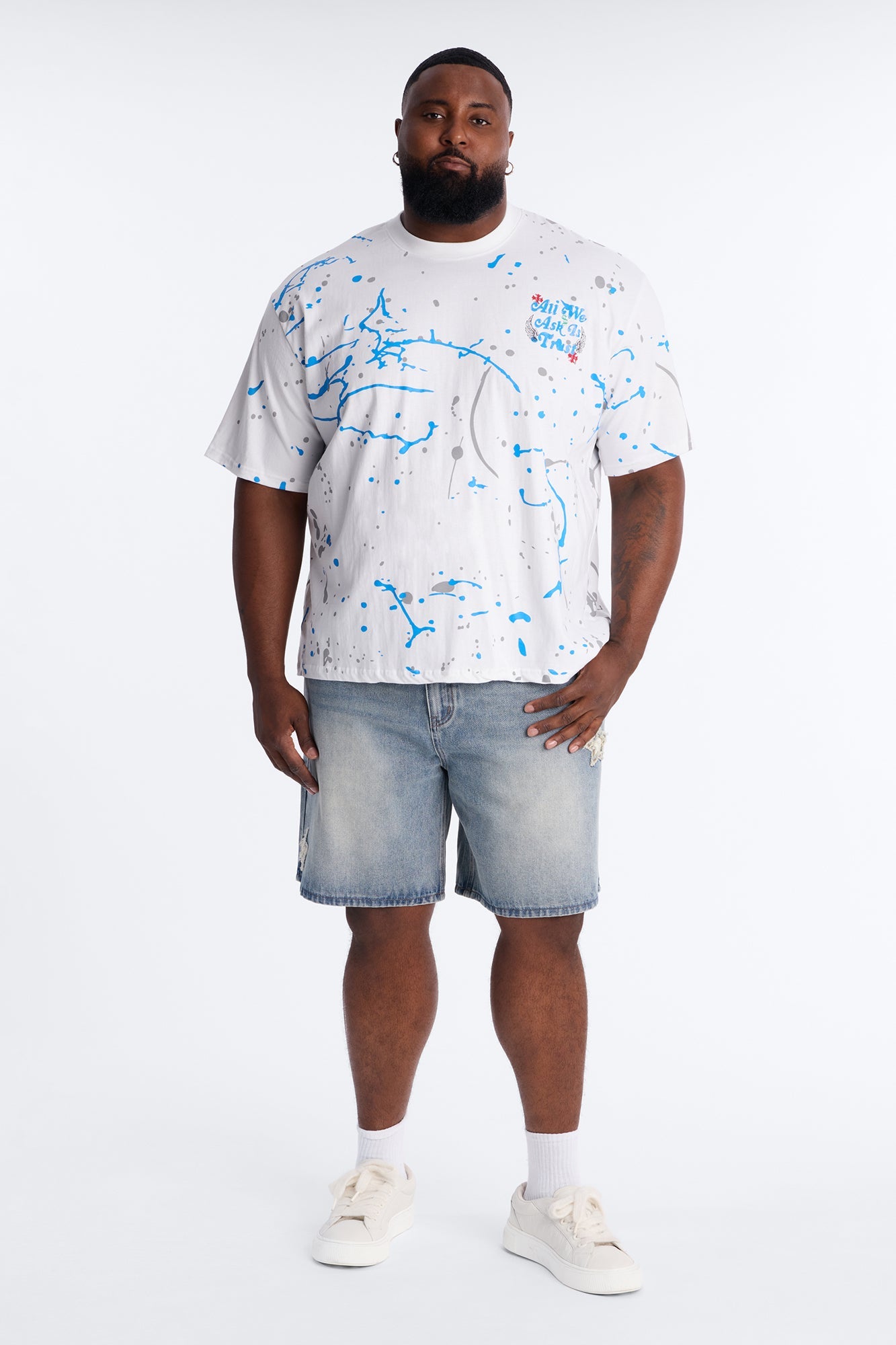 All We Trust Is Money Short Sleeve Tee - White Fashion Nova