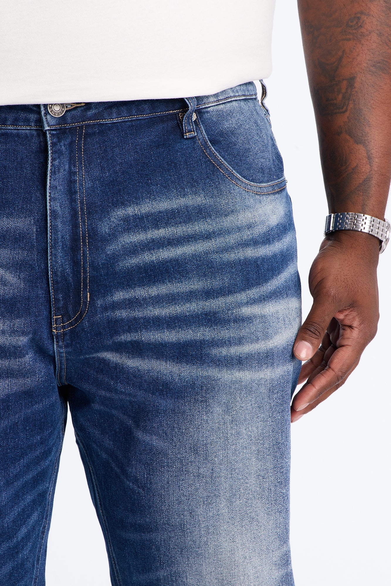 With It Slim Jeans - Medium Blue Wash Fashion Nova