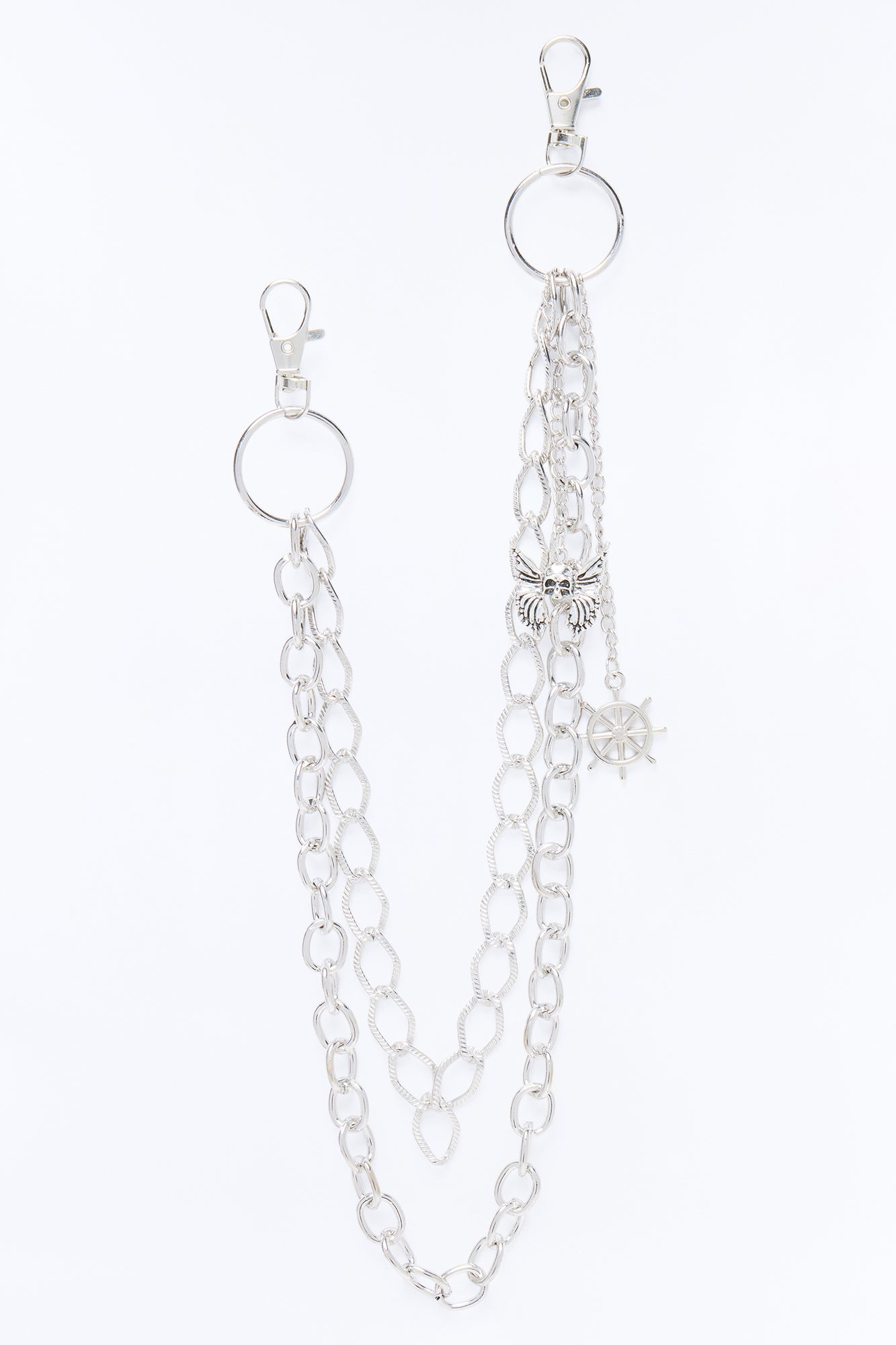 Navigate The Seas Layered Pant Chain - Silver Fashion Nova