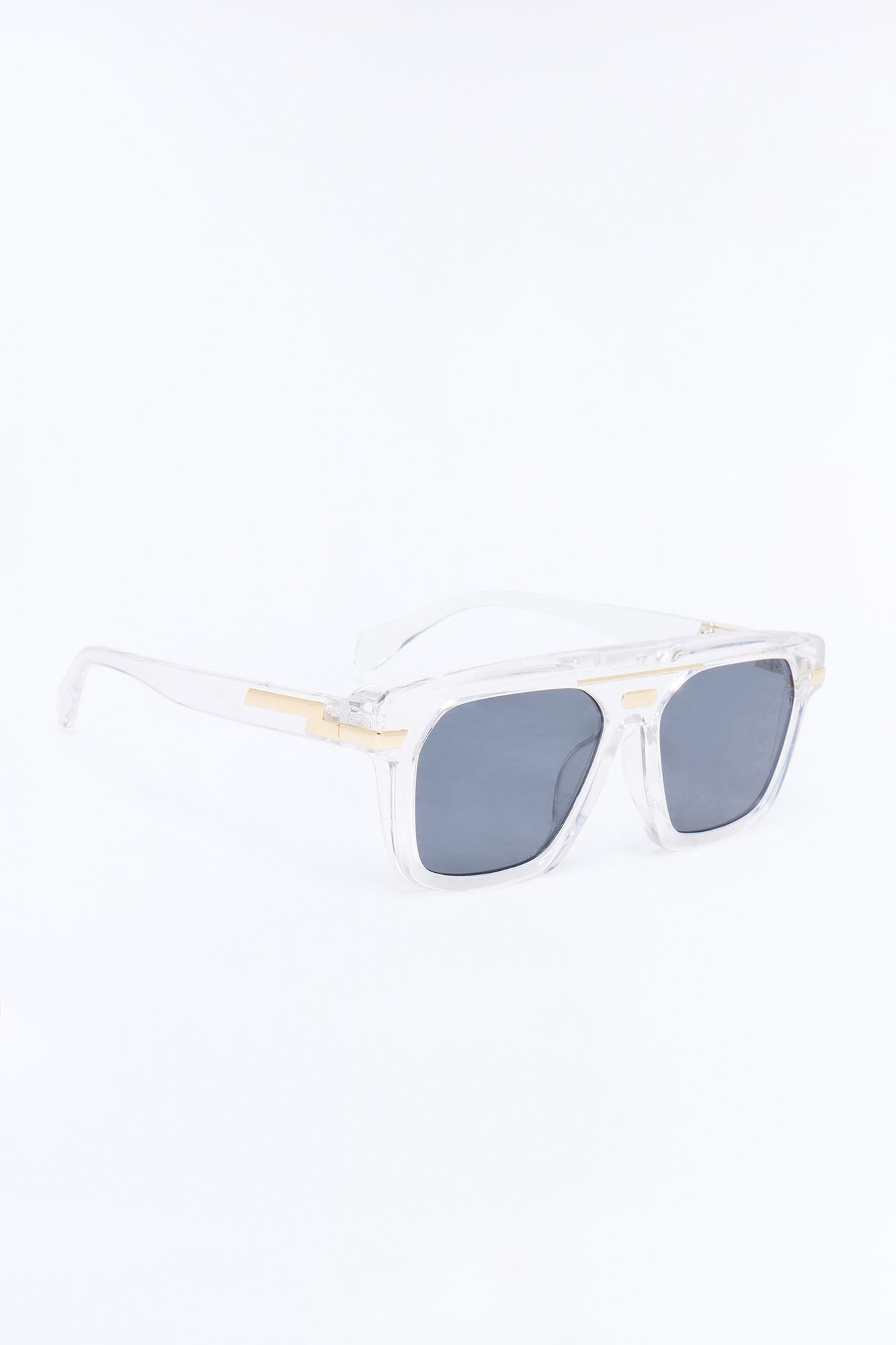 Stuck In Limbo Flat Top Sunglasses - Clear Fashion Nova