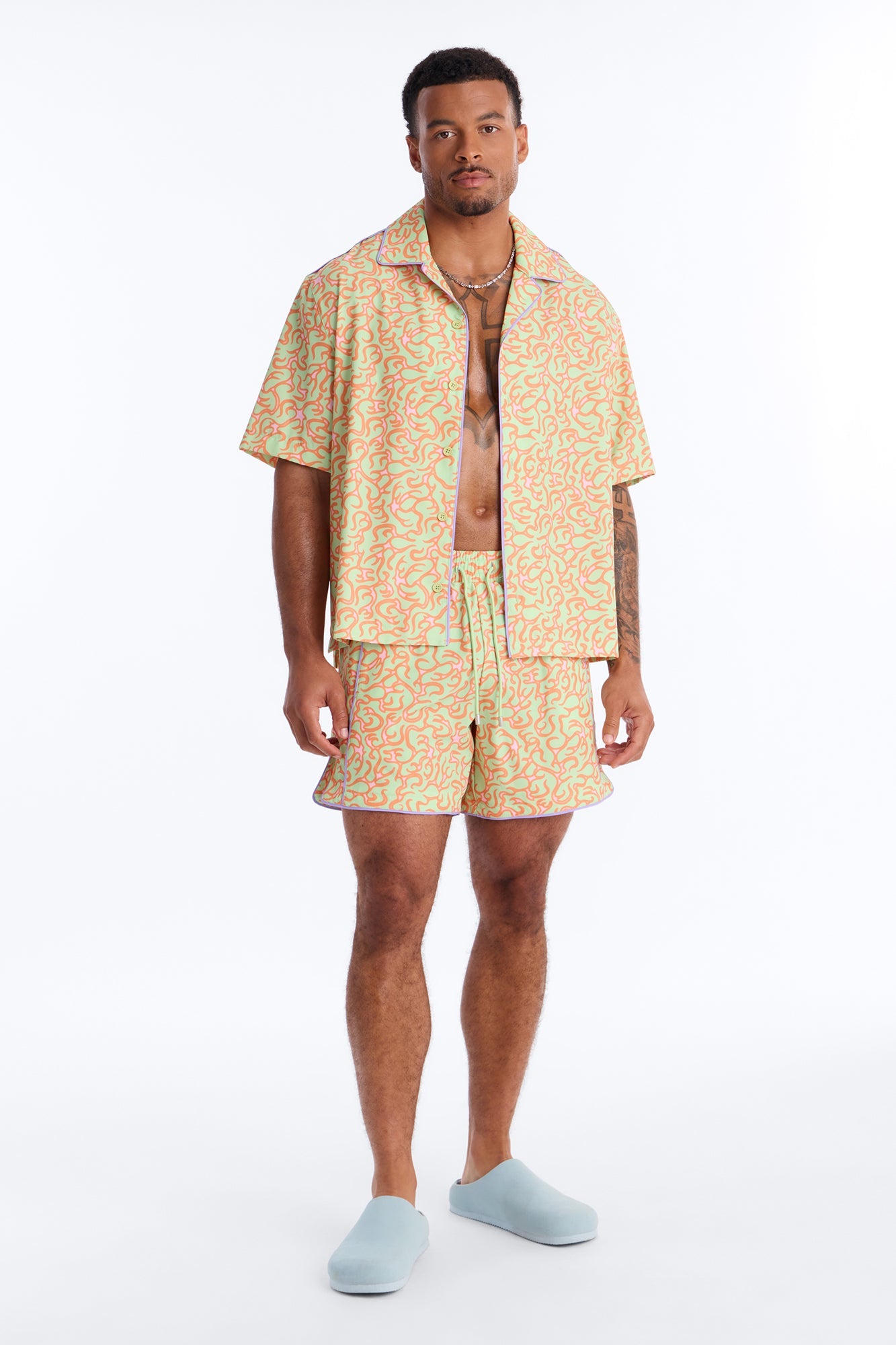 Relaxed Spring Break Fling Cuban Collar Button Up Shirt - Multi Color Fashion Nova
