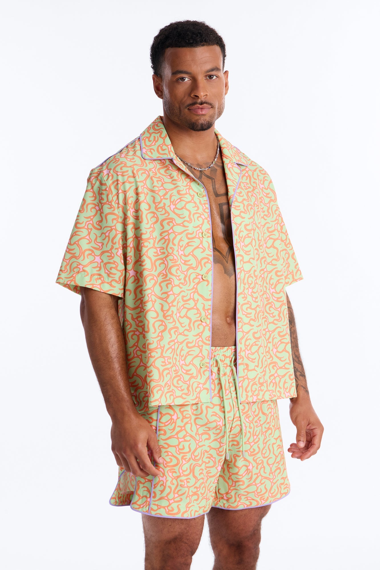 Relaxed Spring Break Fling Cuban Collar Button Up Shirt - Multi Color Fashion Nova