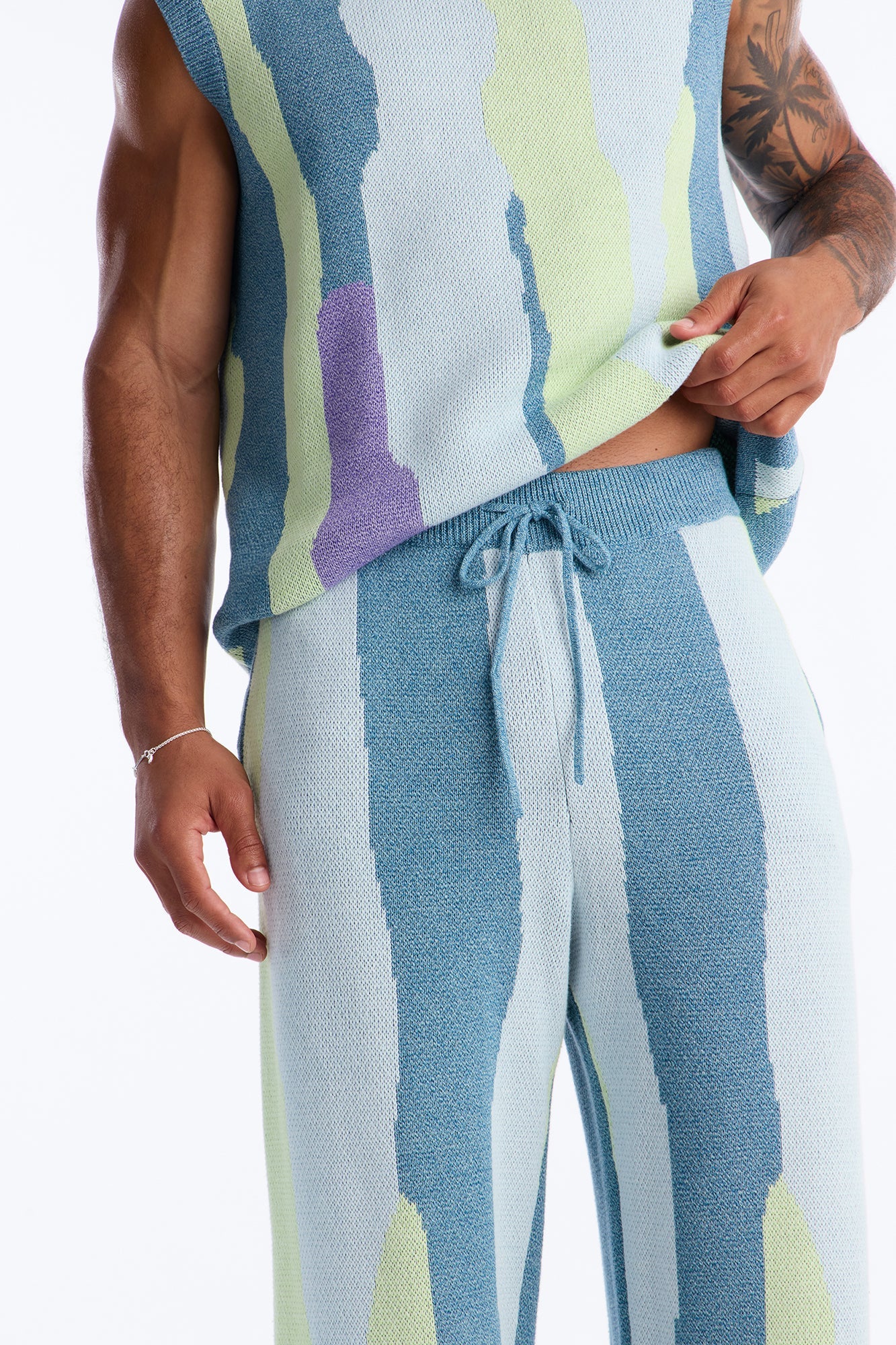 Wide Leg Day Mixer Knit Pant - Multi Color Fashion Nova