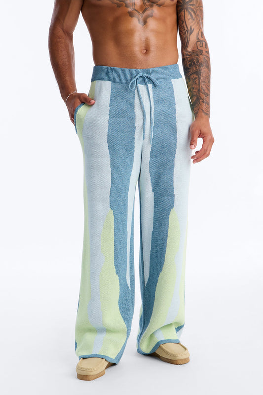 Wide Leg Day Mixer Knit Pant - Multi Color Fashion Nova
