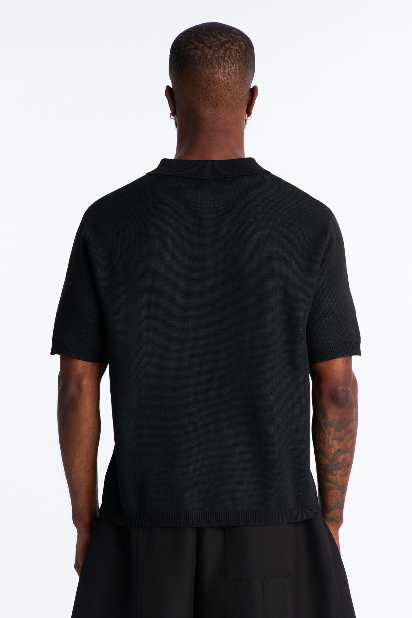 88 Apex Johnny Collar Knit Top - Black Fashion Nova