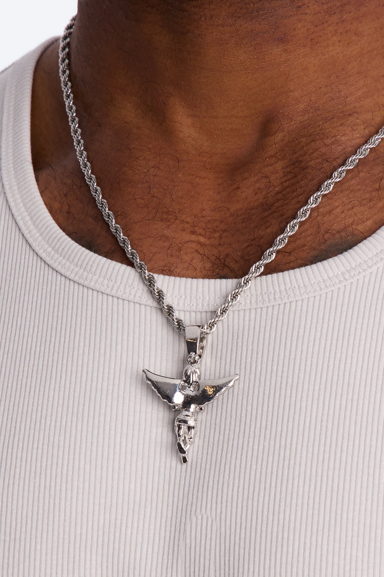 Stay Blessed Necklace Set - Silver Fashion Nova