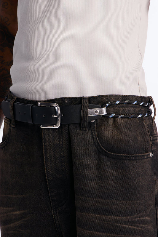 Utility Adjustable Bungee Cord Belt - Black/combo Fashion Nova