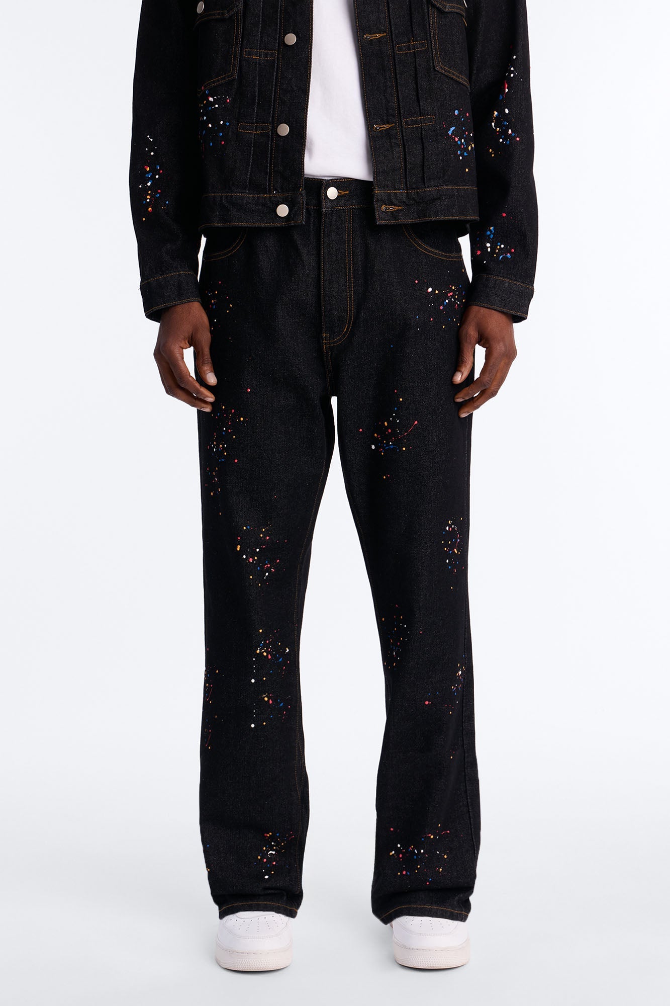Slim Studio Paint Jeans - Dark Wash Fashion Nova